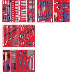 Набор инструментов "МАСТЕР" для тележки, 11 ложементов, 205 предметов МАСТАК 5-00205