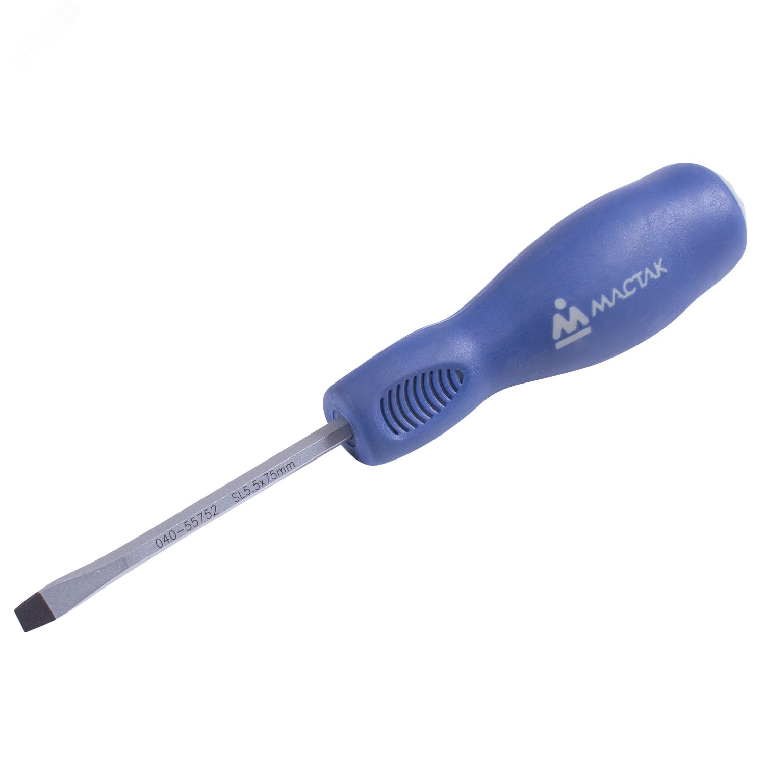 Отвертка шлицевая Slotted 5,5 мм, 75 мм, силовая, держатель МАСТАК 040-55752H