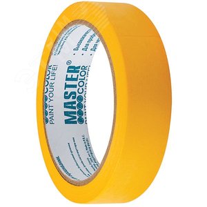 Лента малярная золотистая, рисовая бумага, термостойк. до 100град.C, УФ-стойкость до 30 дней, 24 мм х 25 м