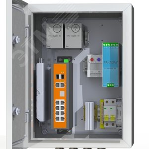 Узел коммутационный 8хPoE, 2хSFP, 4хSC, IP66, 300х400х210 мм