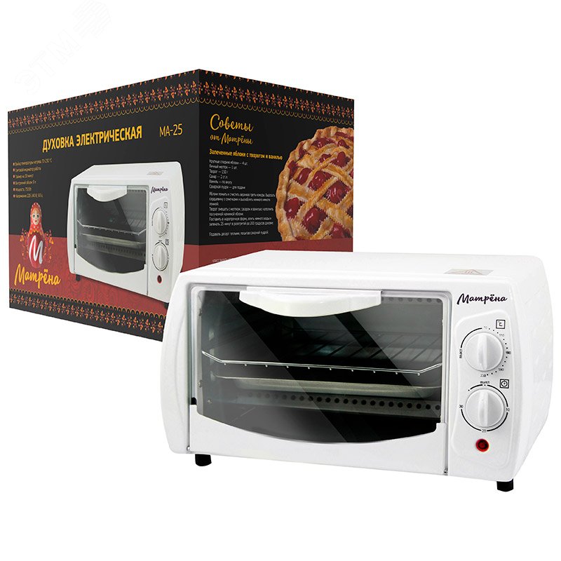 Духовка электрическая МА-25  объемом 9 л, цвет белый