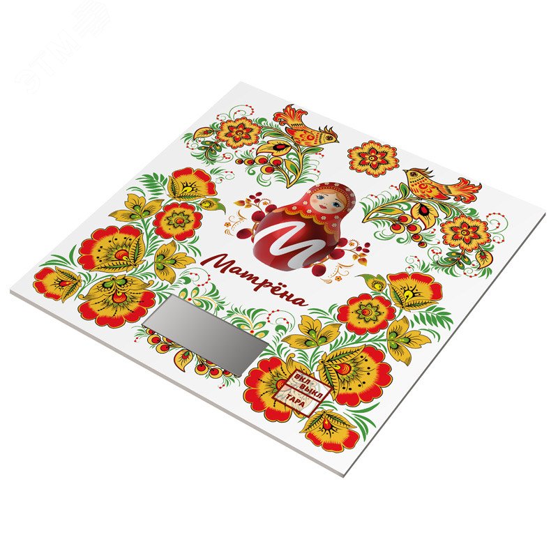 Весы кухонные электронные MA-033 до 7 кг, рисунок ''Матрёшка''