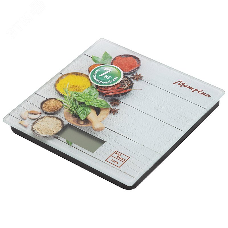 Весы кухонные электронные MA-033 до 7 кг, рисунок ''Специи''