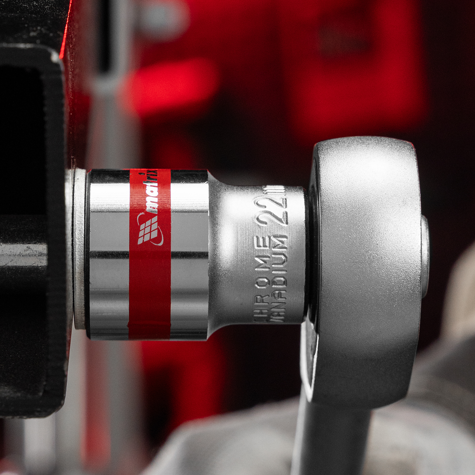 Головка торцевая, 22 мм, шестигранная, CrV, под квадрат 1/2, хромированная Matrix