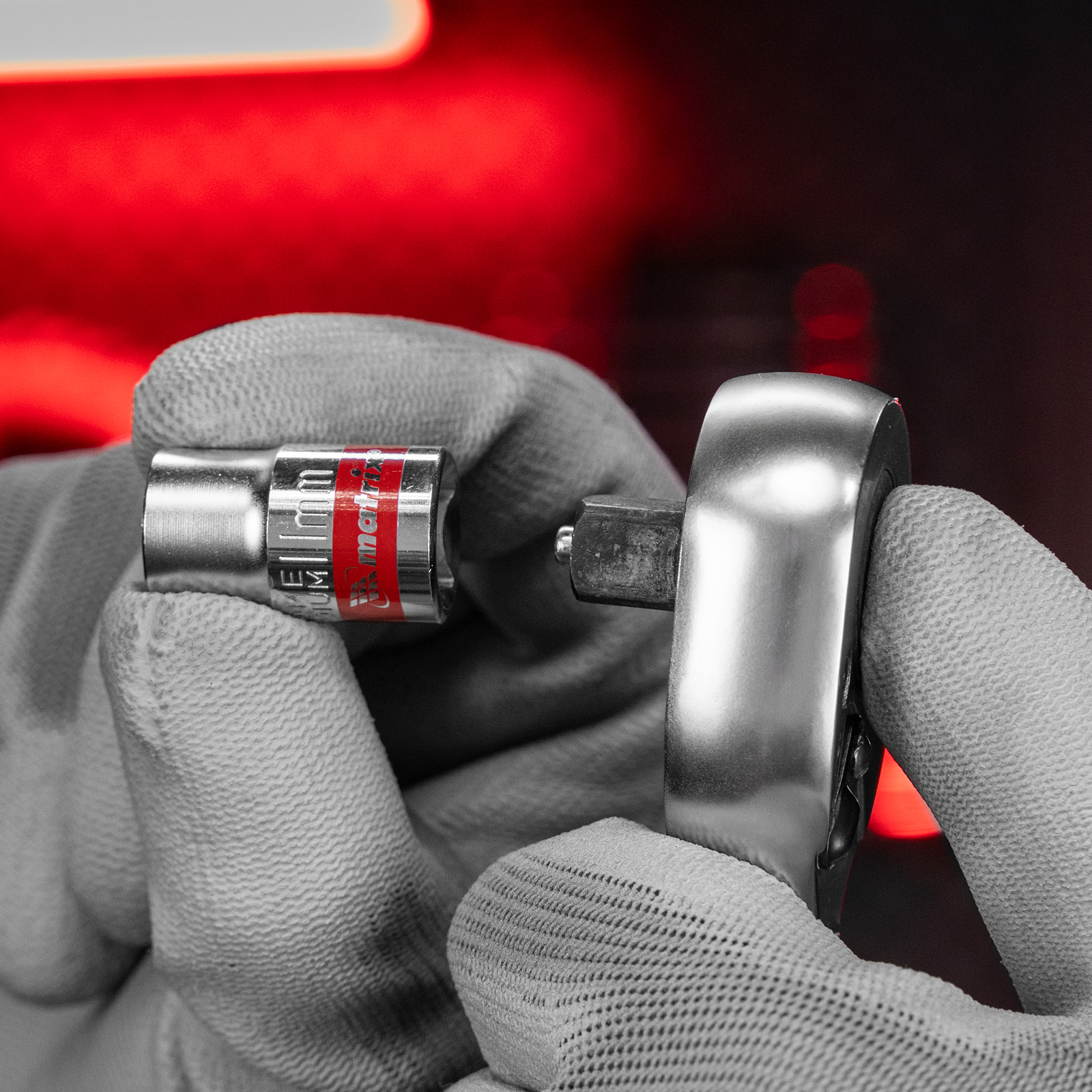 Набор торцевых головок 3/8", 6 гранные, CrV, 8-19мм, 10 штук Matrix