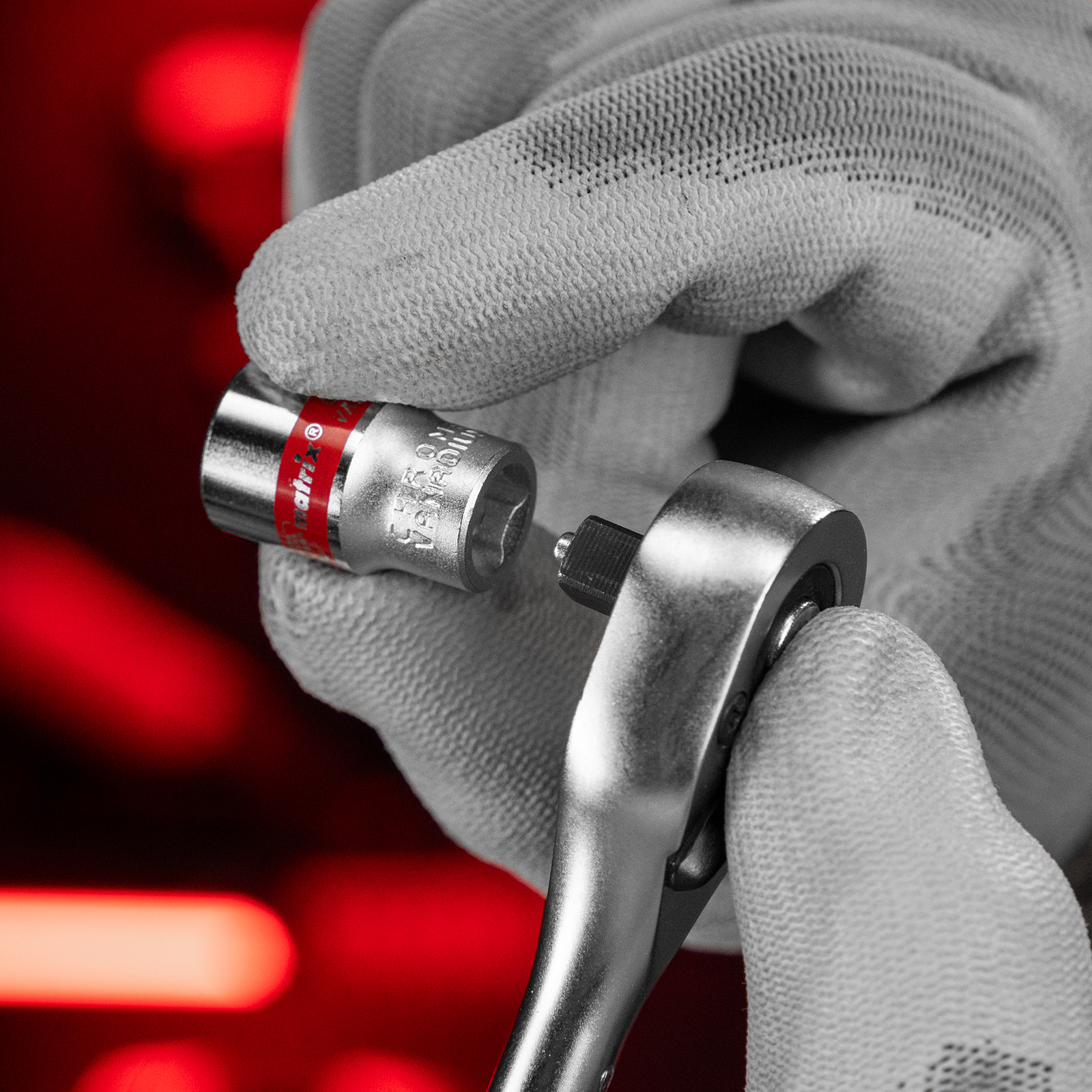 Набор торцевых головок, 1/4", 12 гранные, CrV, 4-13мм, 10 штук Matrix