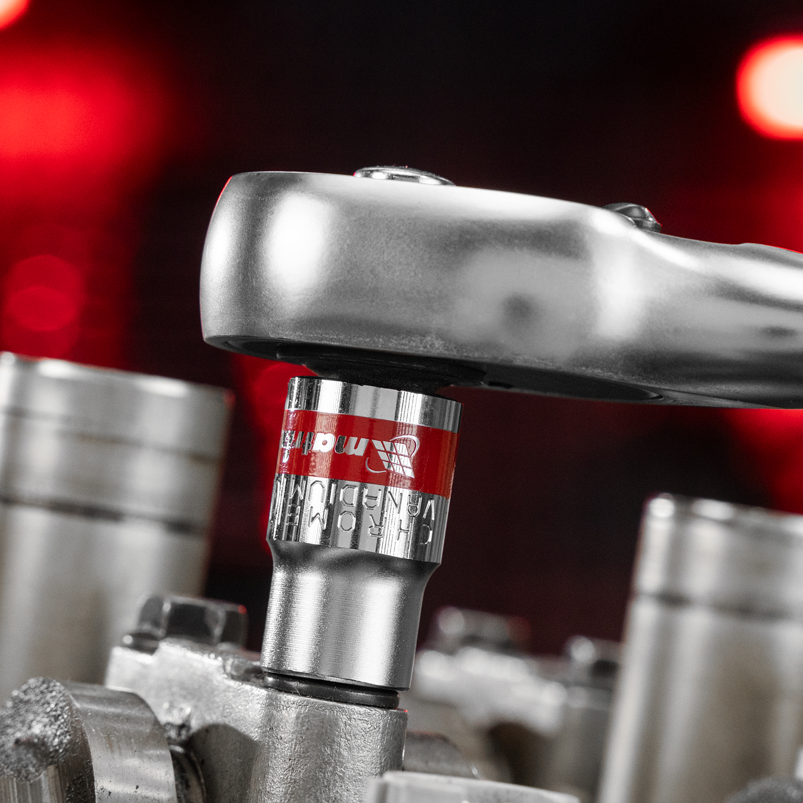 Набор торцевых головок, 3/8", 12 гранные, CrV, 9-19мм, 10 штук Matrix