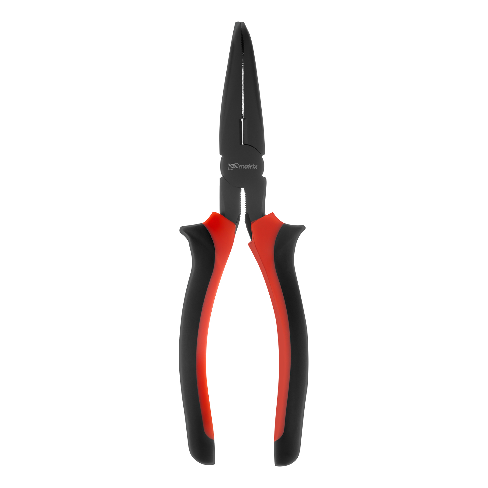 Длинногубцы изогнутые Black Nickel, 200 мм, двухкомпонентные рукоятки Matrix