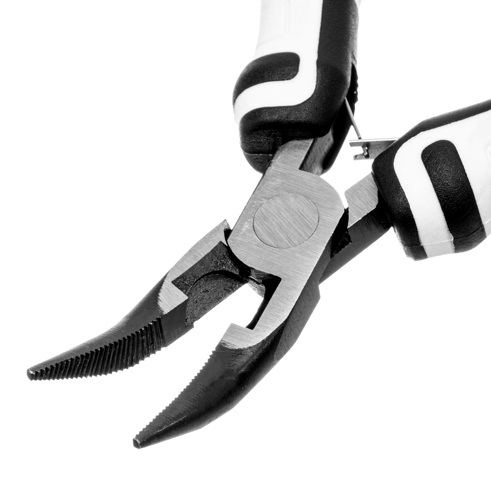 Длинногубцы Mini, 125 мм, изогнутые, авторазжим, Pro Matrix