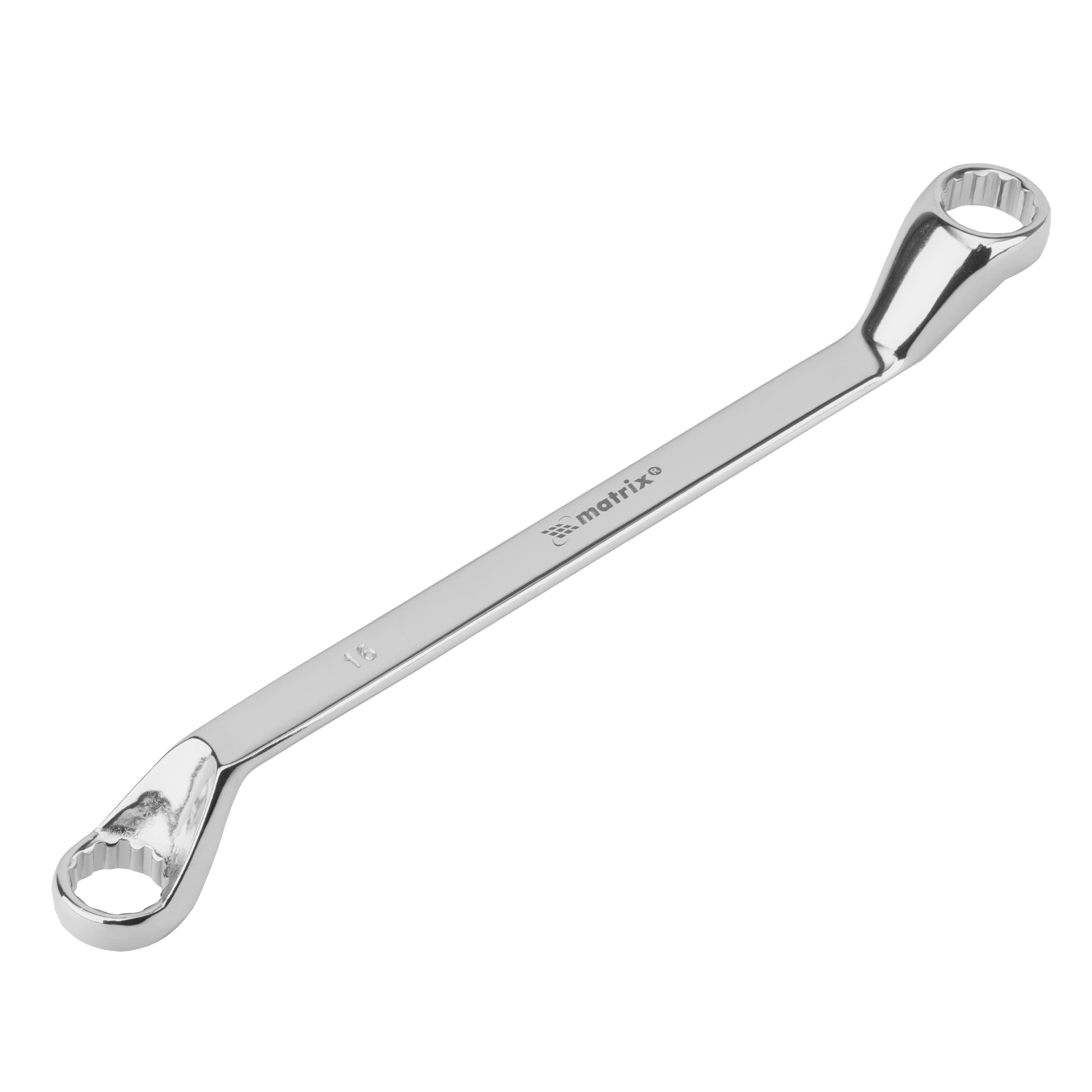 Набор ключей накидных 6 шт, 6-17 мм, CrV, Elliptical, зеркальное хромирование Matrix