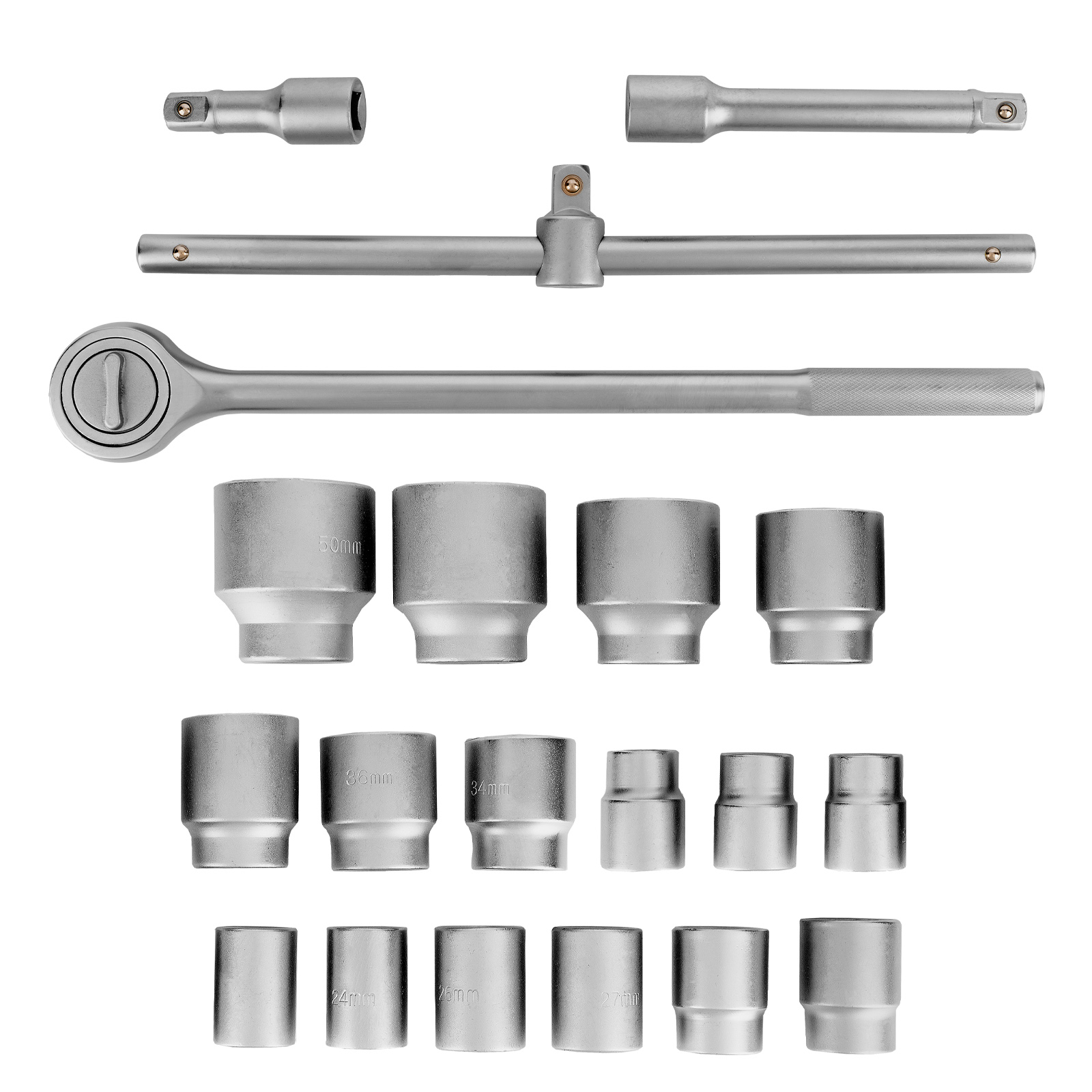 Набор торцевых головок 3/4", головки 19 х 50 мм, 20 предметов, в метал. боксе Matrix