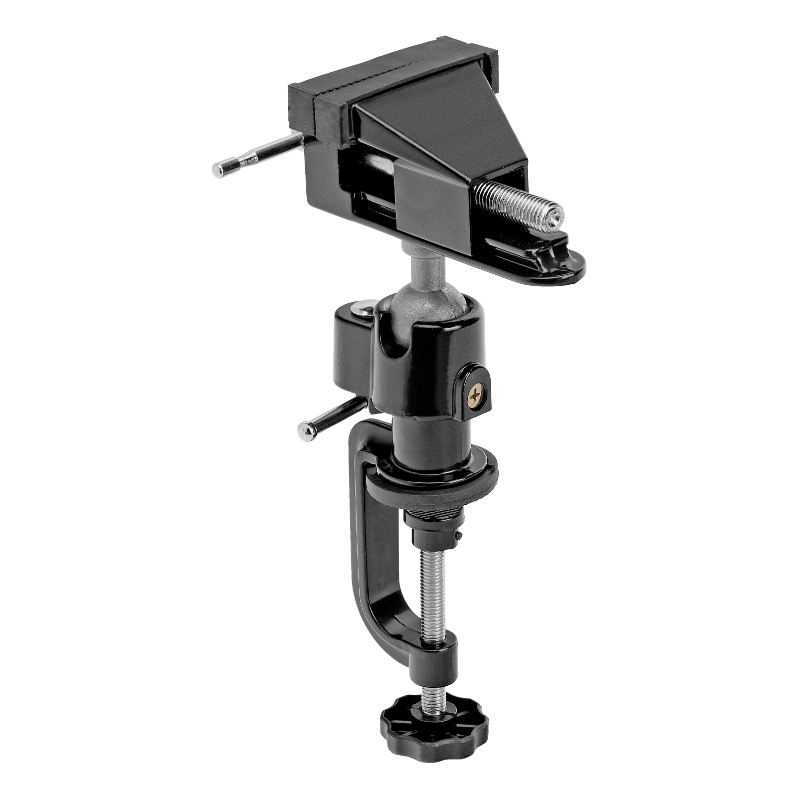 Тиски настольные, многофункциональные, сменная насадка, хомут для дрели, шарнирный механизм, 70 мм Matrix