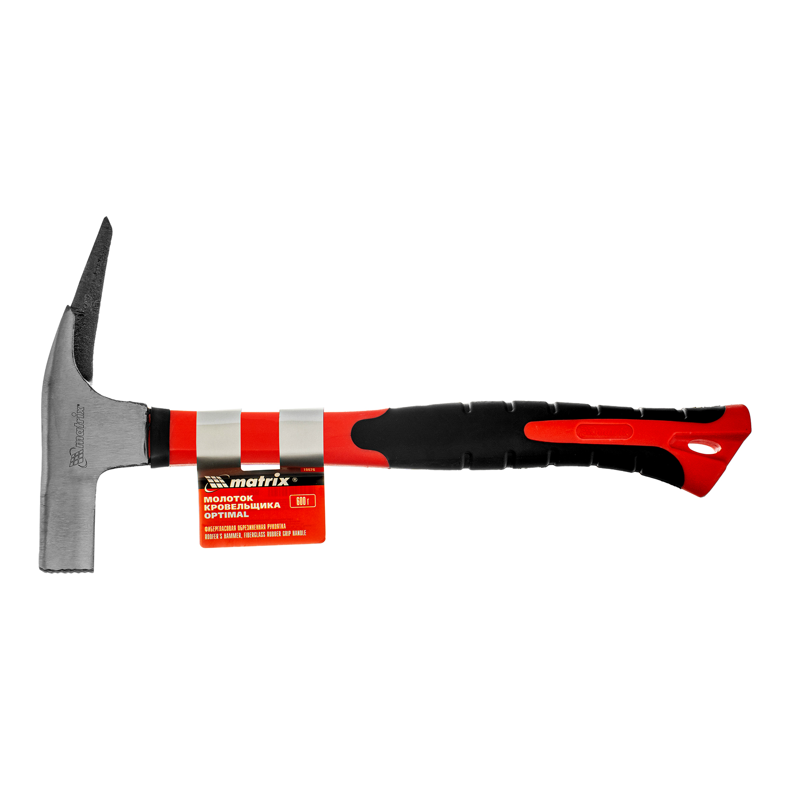 Молоток кровельщика "optimal", 600 г, фибергласовая обрезиненная рукоятка Matrix
