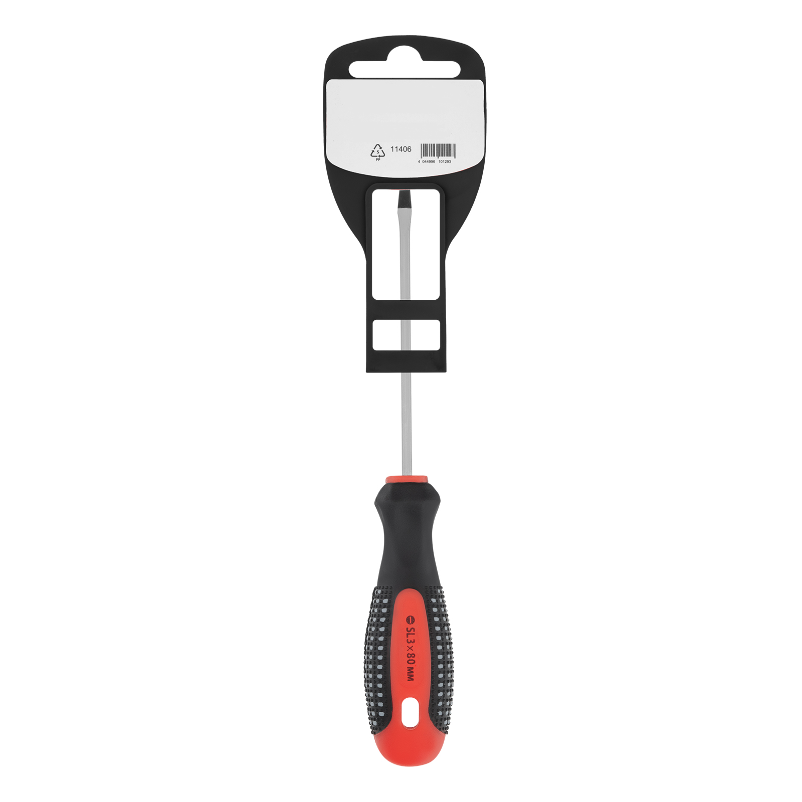 Отвертка Fusion, SL3 х 80 мм, CrV, трехкомпонентная рукоятка "Anti slip" Matrix