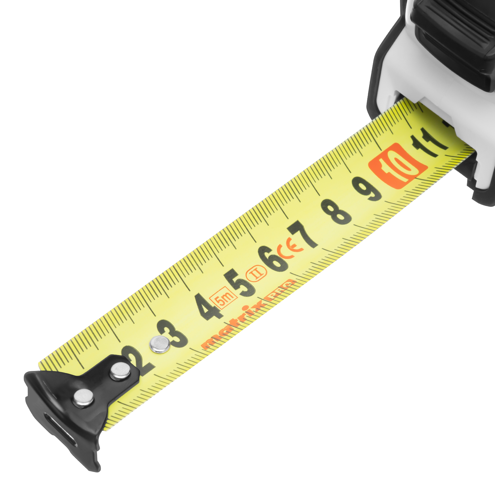 Рулетка Neon,5 м x 25 мм,обрезиненный корпус,3 фиксации,Pro Matrix