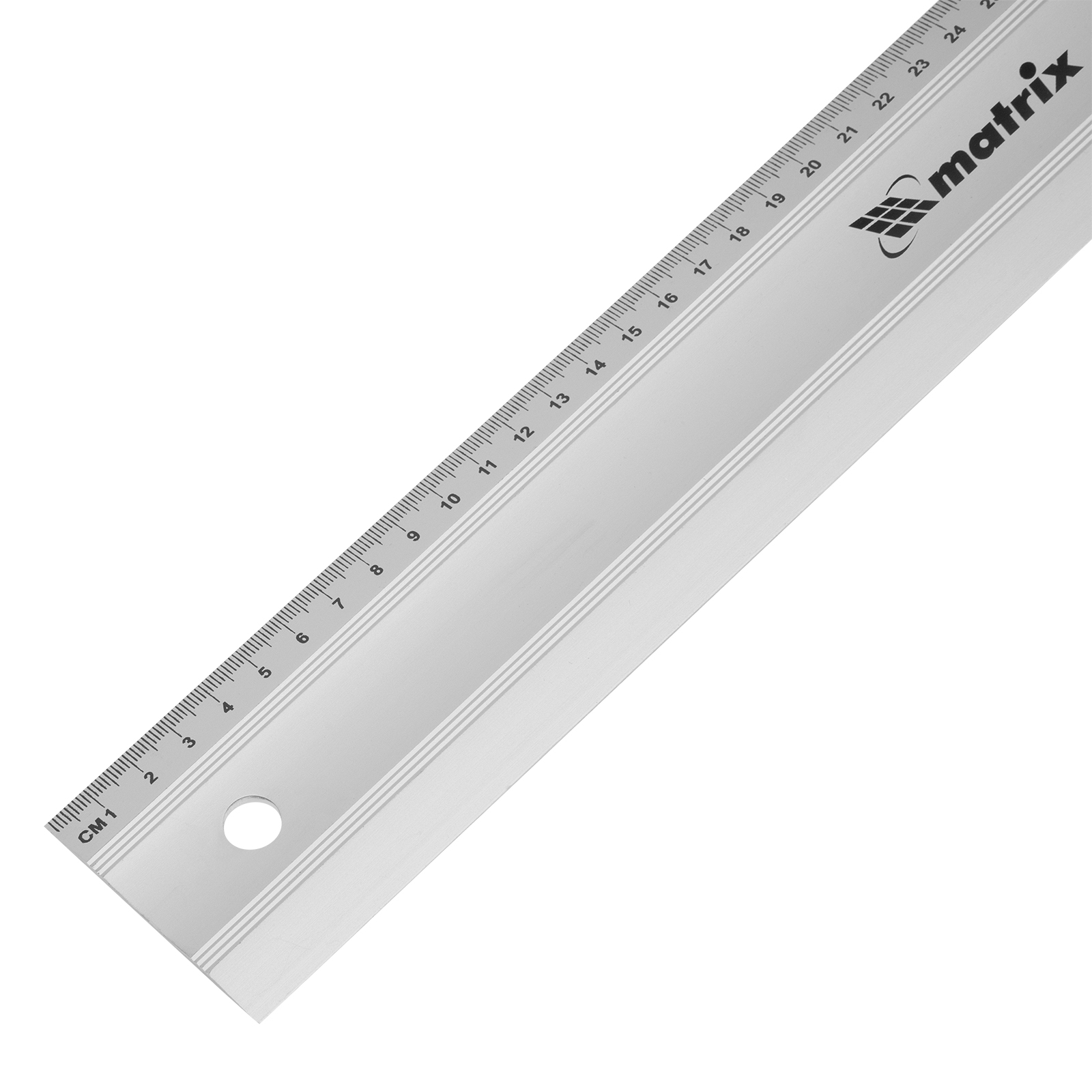 Линейка-уровень, 1200 мм, металлическая, пластмассовая ручка 2 глазка Matrix