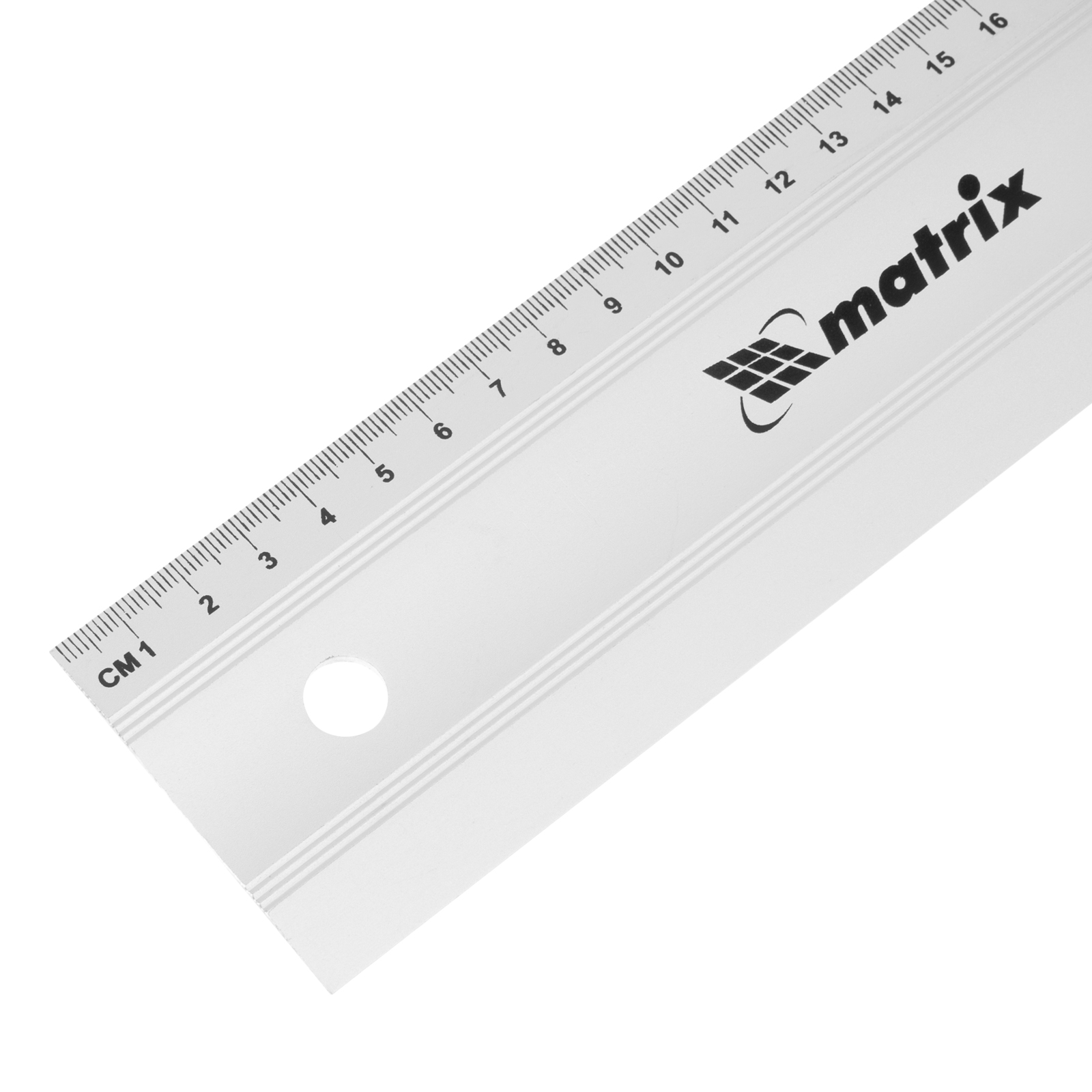 Линейка-уровень, 600 мм, металлическая, пластмассовая ручка 2 глазка Matrix