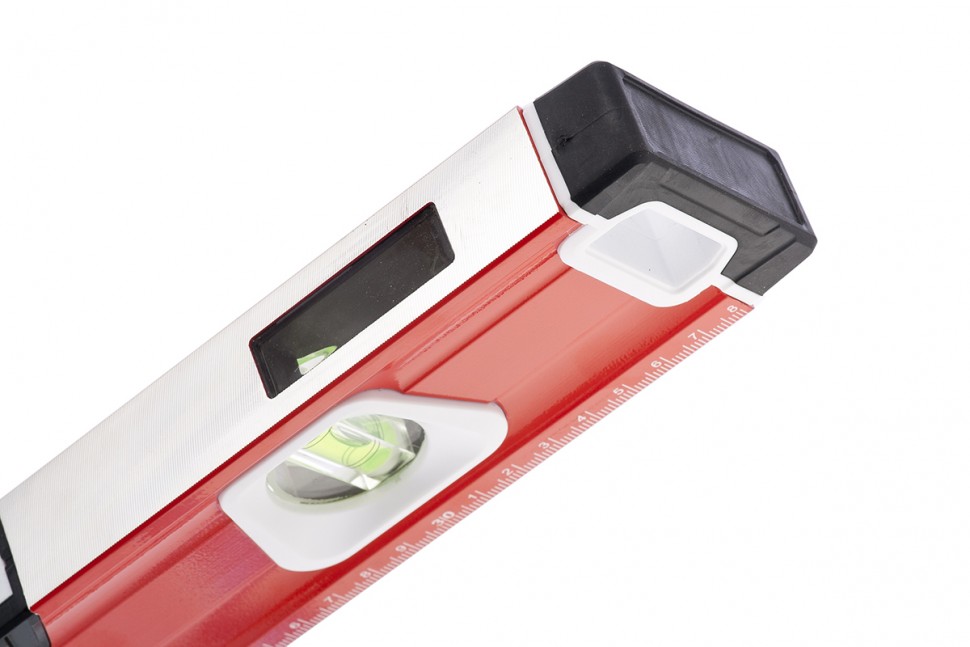 Уровень алюминиевый, магнит, фрезерованный, 3 глазка (1 зеркальный) двухкомпонентные рукоятки, 1200 мм Matrix