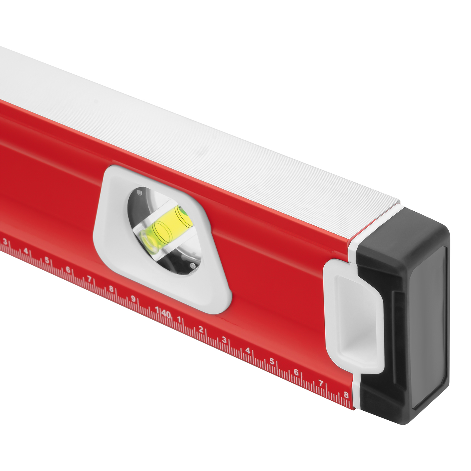 Уровень алюминиевый, магнит, фрезерованный, 3 глазка (1 зеркальный) двухкомпонентные рукоятки, 1500 мм Matrix