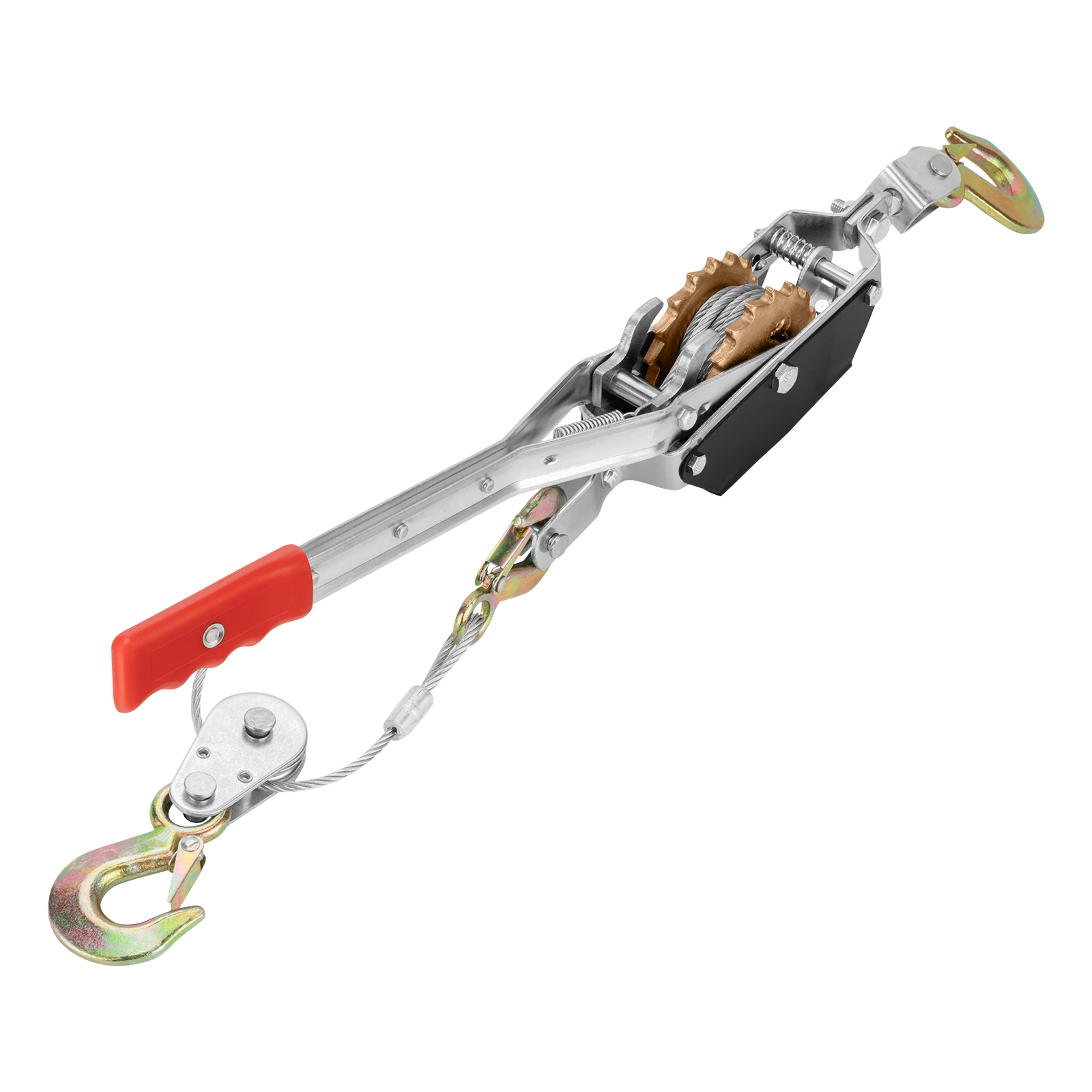 Лебедка рычажная, тяга 2 т, подъем 0.8 т, двойное храповое колесо Matrix