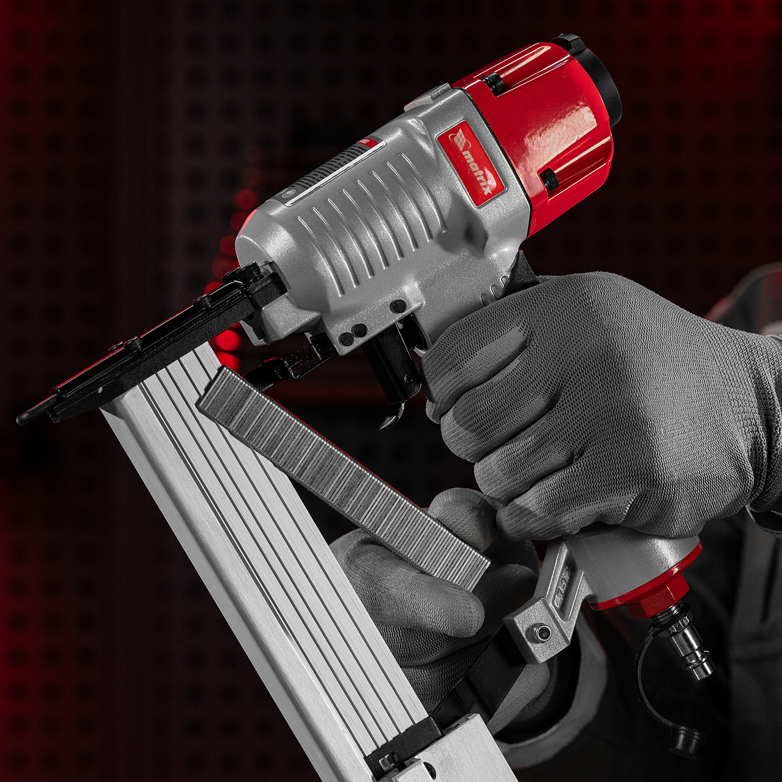 Нейлер-степлер пневматический 2 в 1, с регулировкой глубины забивания, гвозди 18GA, скобы 18GA Matrix