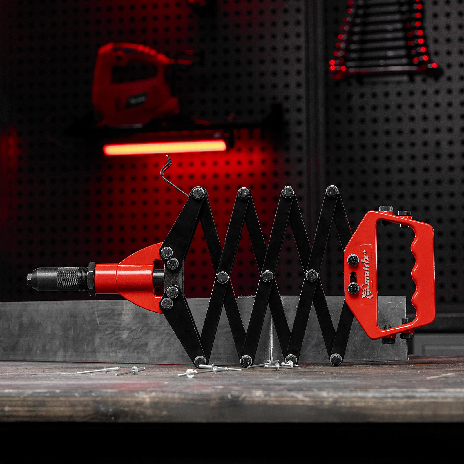 Заклепочник, "Гармошка", усиленный, заклепки 3.2-4.0-4.8-6.0-6,4 мм Matrix