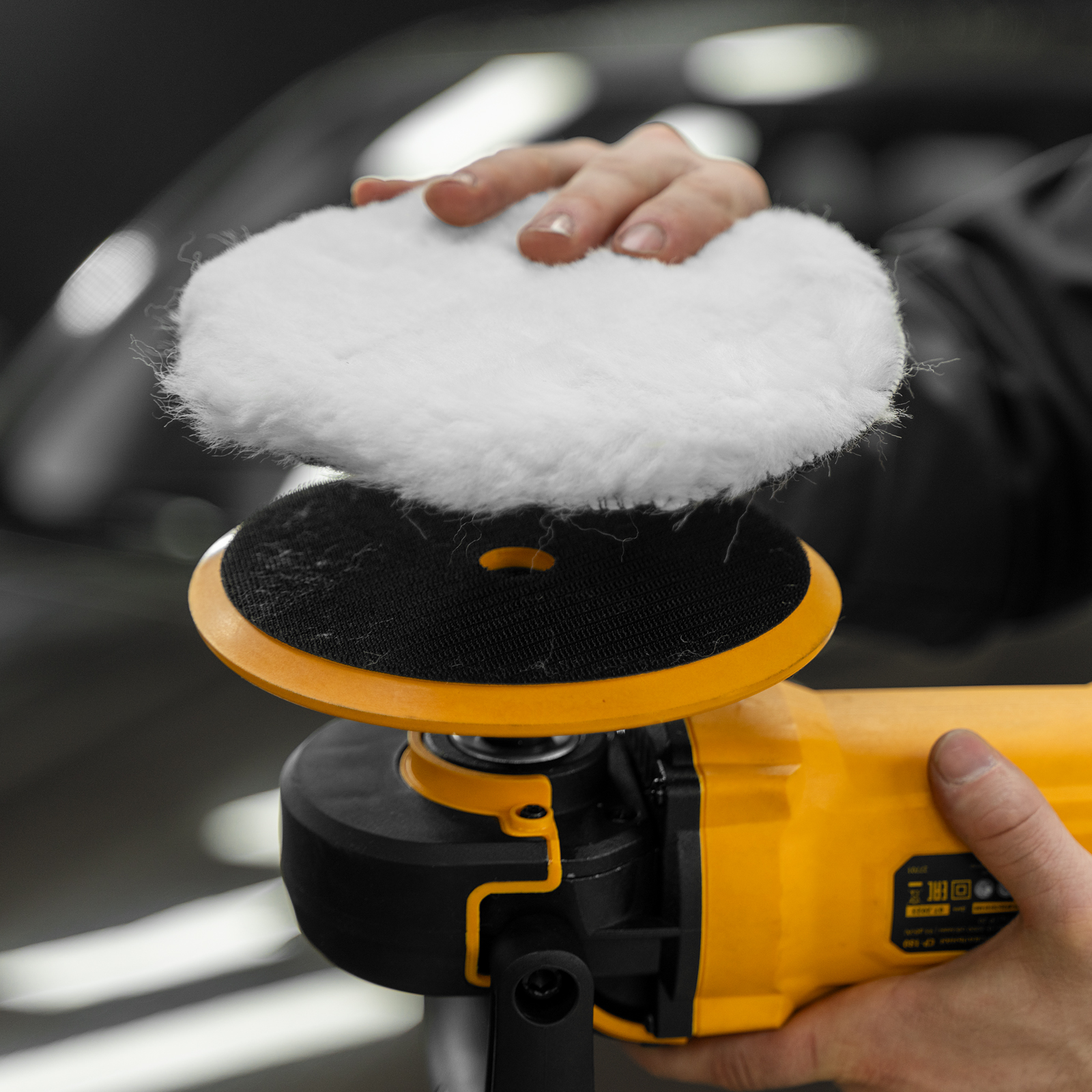 Насадка полировальная "под липучку", 180 мм, натуральная шерсть Matrix