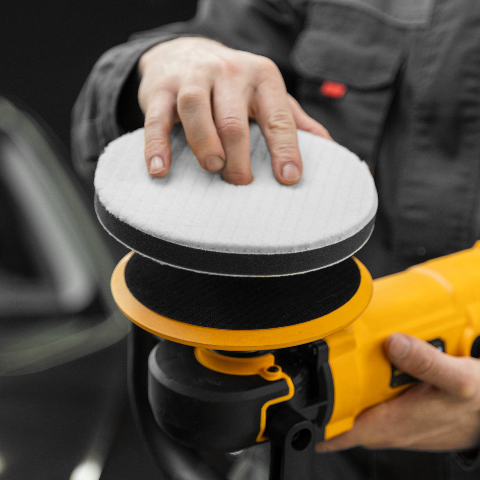 Насадка полировальная "под липучку", 180 мм, короткая плетеная шерстяная нить Matrix