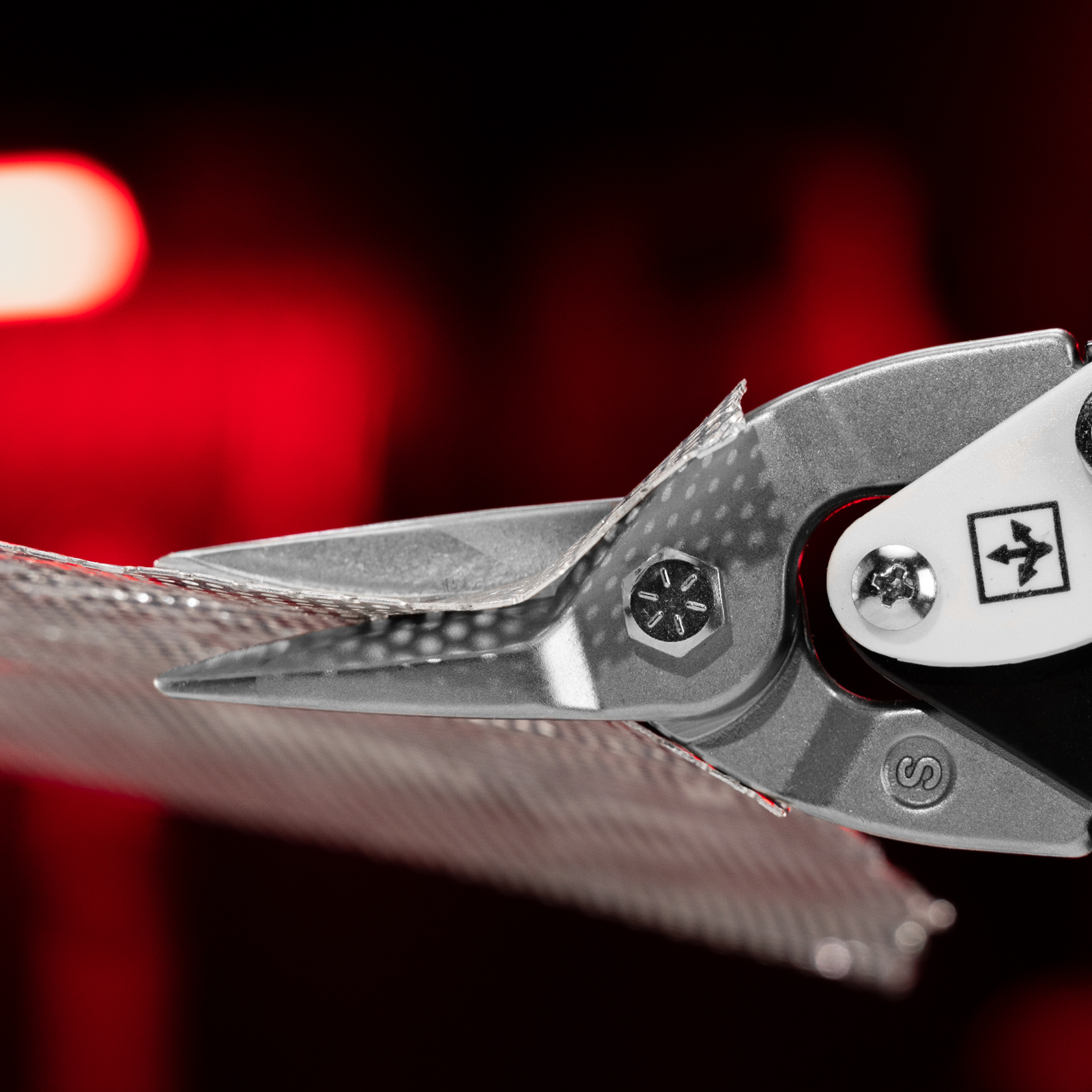 Ножницы по металлу, 250 мм, прямой рез, сталь CRMO, двухкомпонентные рукоятки, PRO Matrix