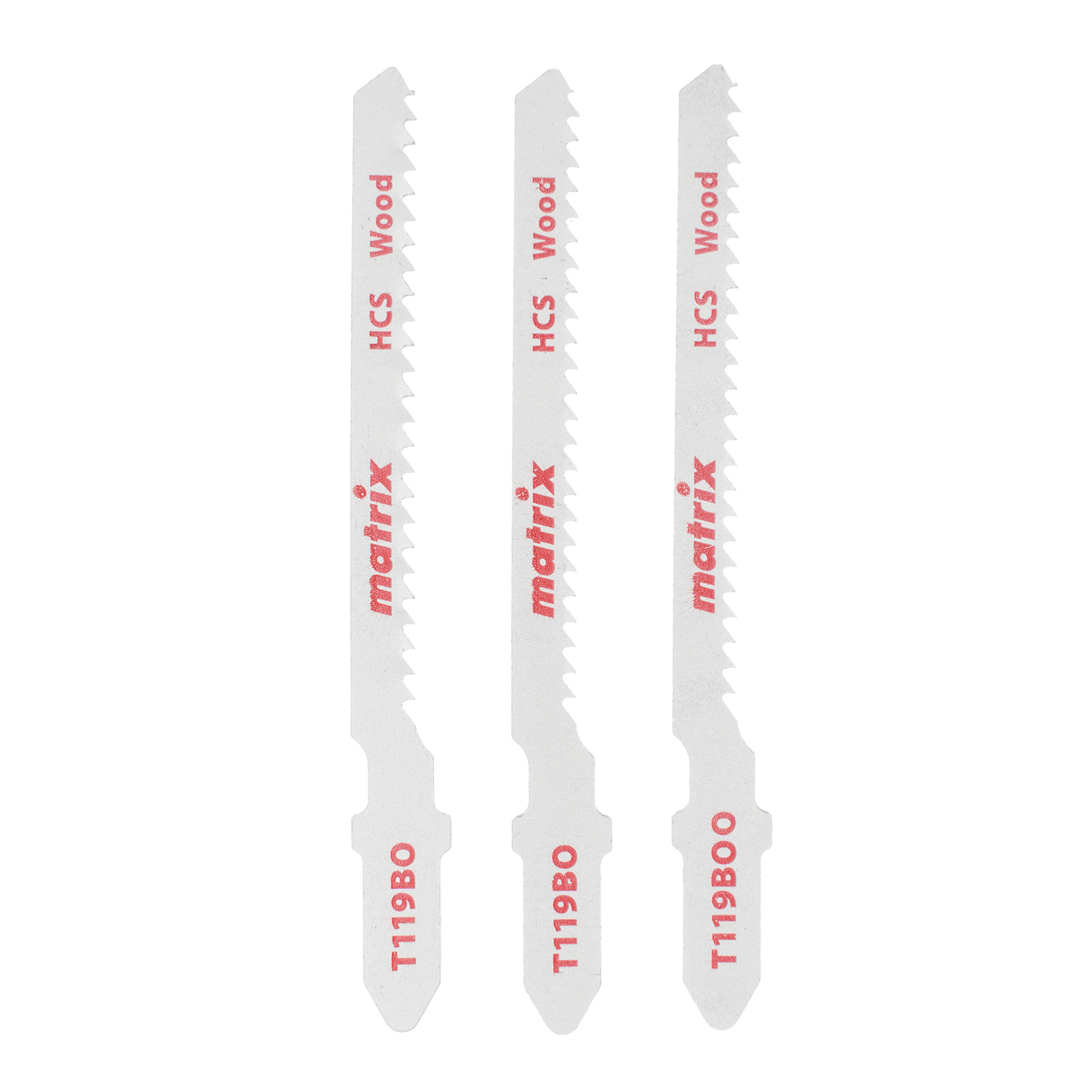 Полотна для электролобзика по дереву, 3 шт, T119BO, 50 x 2 мм, HCS, фигур. рез Matrix