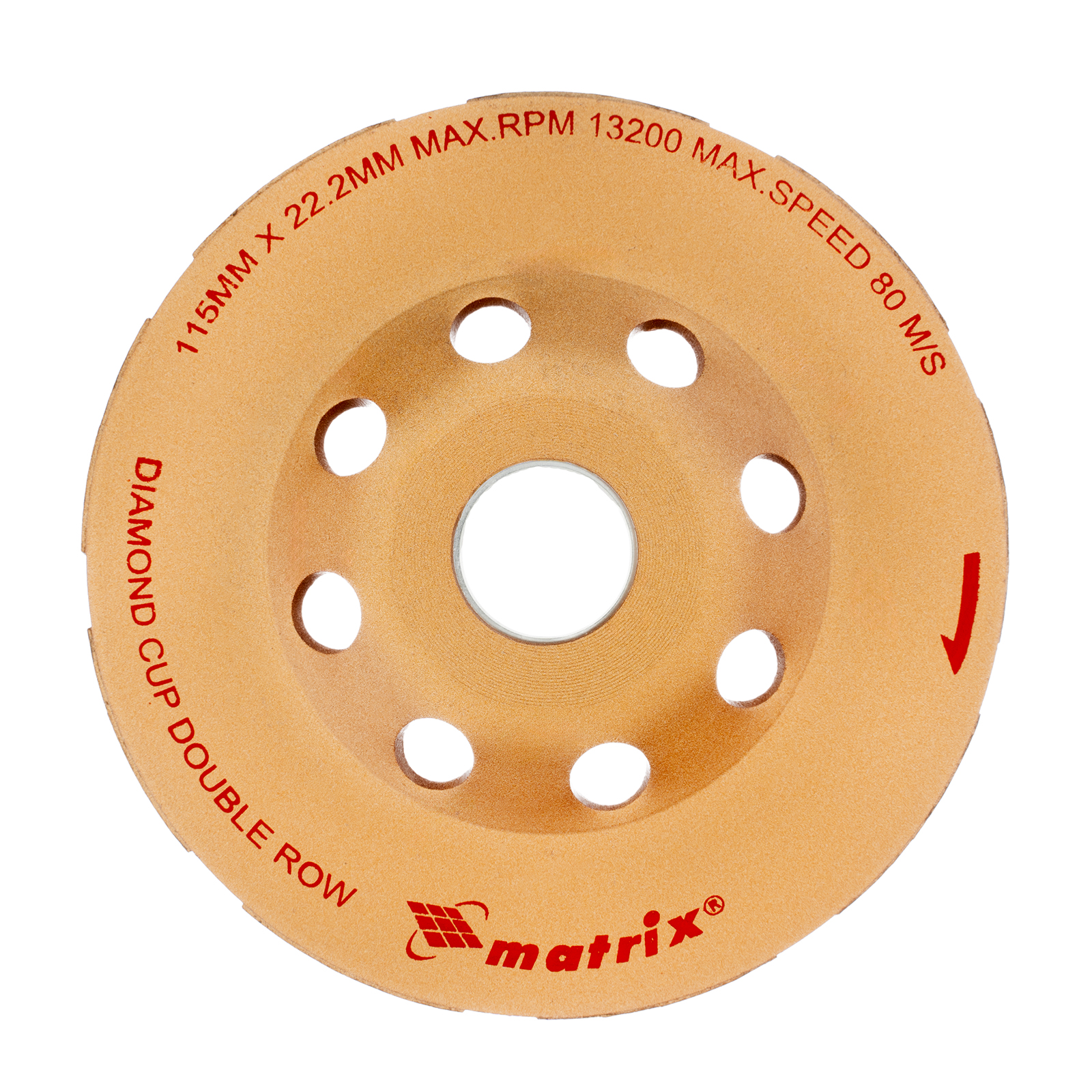 Чашка алмазная зачистная, 115 мм, двухрядная Matrix