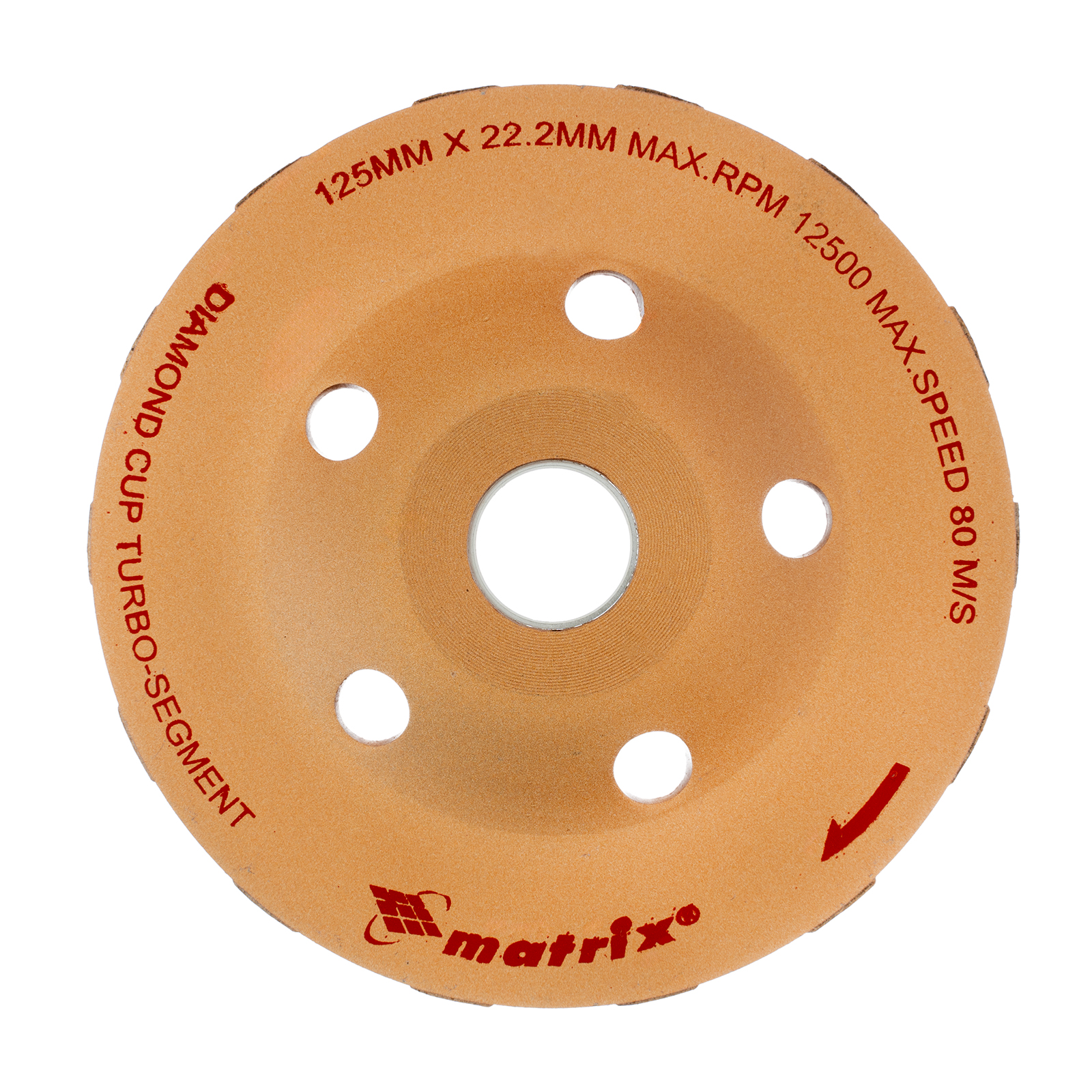 Чашка алмазная зачистная, 125 мм, турбо-сегментная Matrix