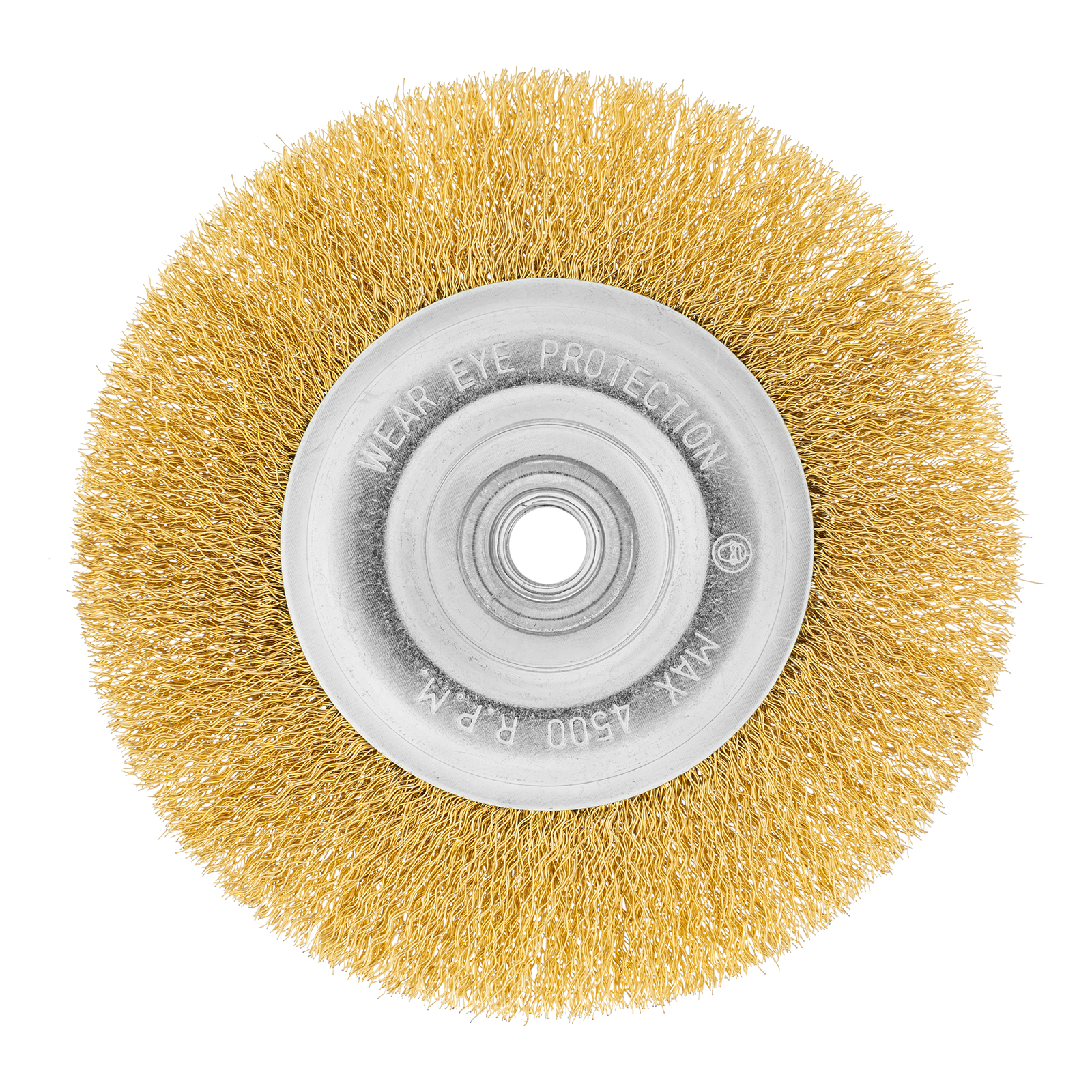 Щетка для УШМ, 150 мм, М14, плоская, латунированная витая проволока Matrix