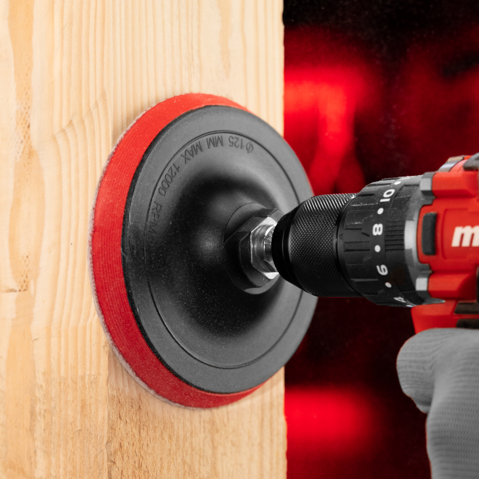 Насадка для дрели и УШМ с липучкой, 125 мм Matrix