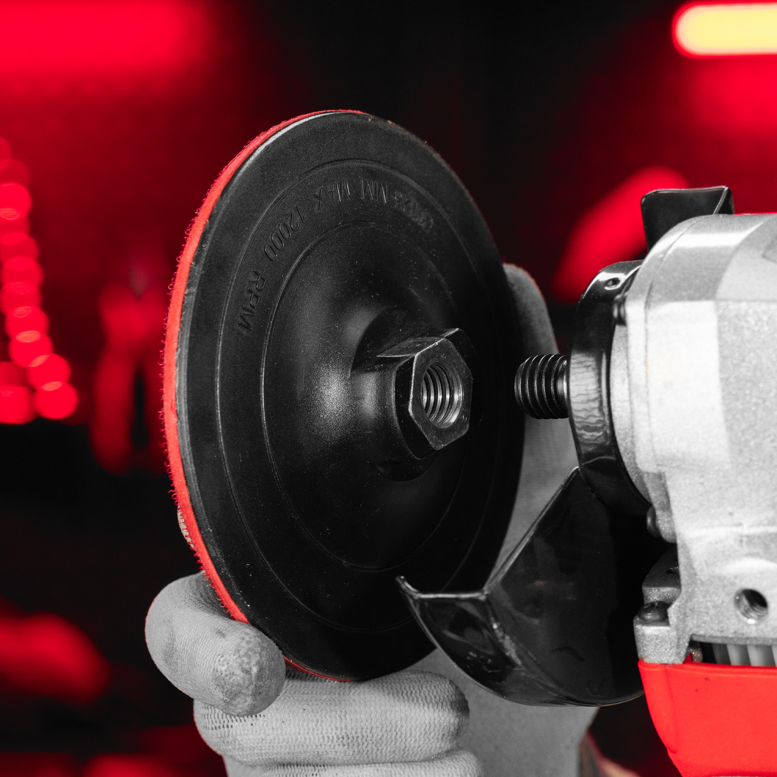 Насадка для дрели и УШМ с липучкой, 125 мм, твердая Matrix