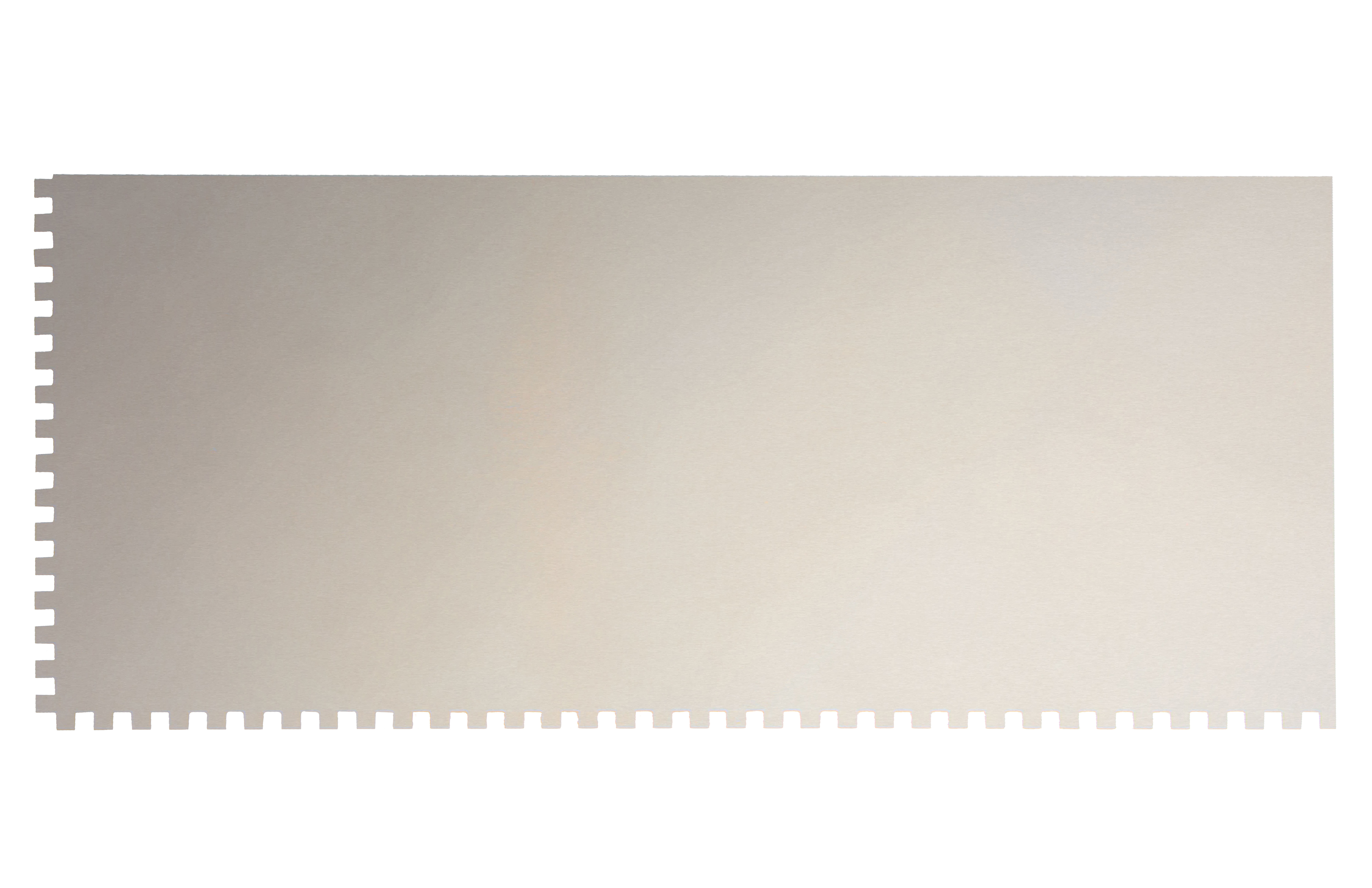 Гладилка из нержавеющей стали, 280 х 130 мм, зеркальная полировка, пластмассовая ручка, зуб 4 х 4 мм Matrix