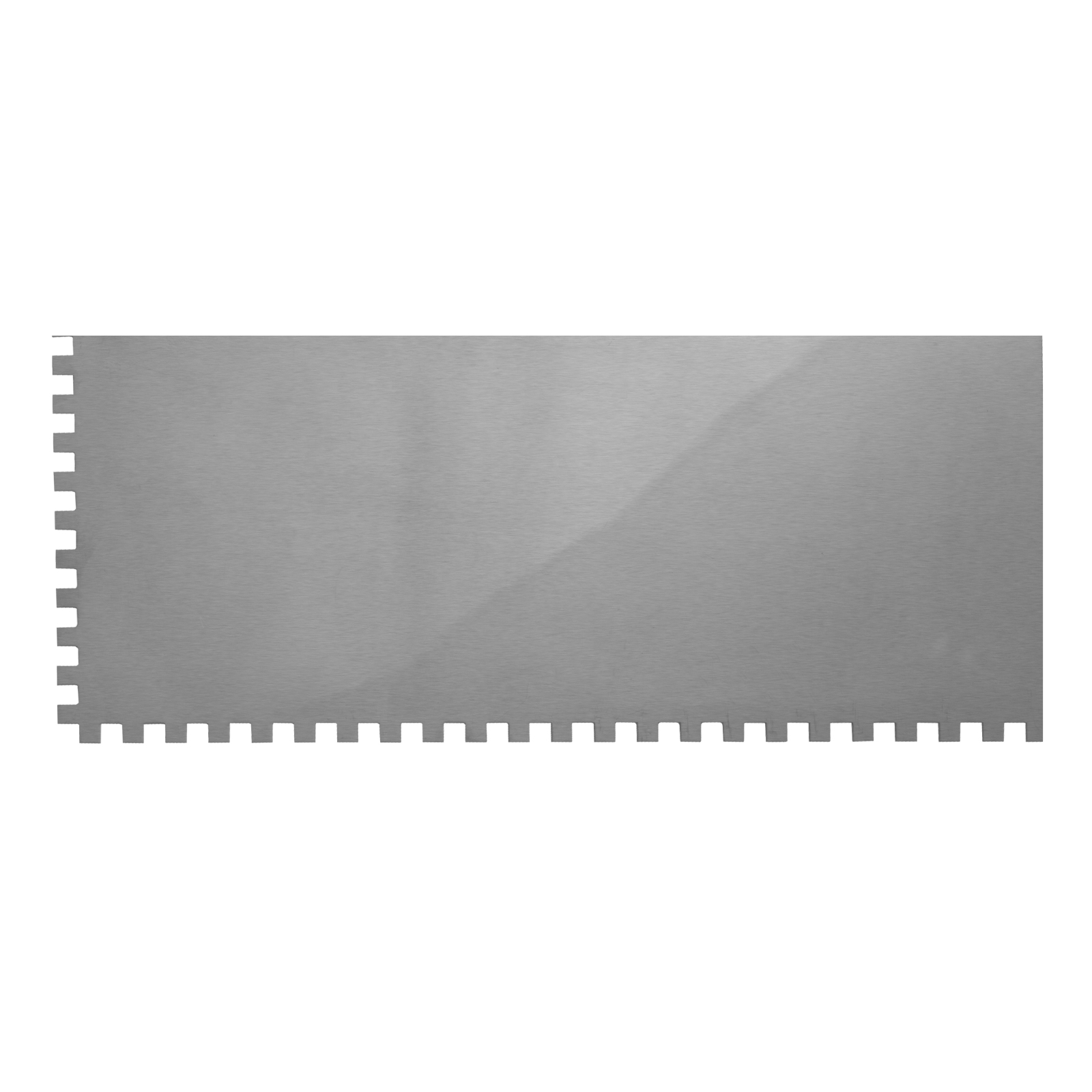 Гладилка из нержавеющей стали, 280 х 130 мм, зеркальная полировка, пластмассовая ручка, зуб 6 х 6 мм Matrix