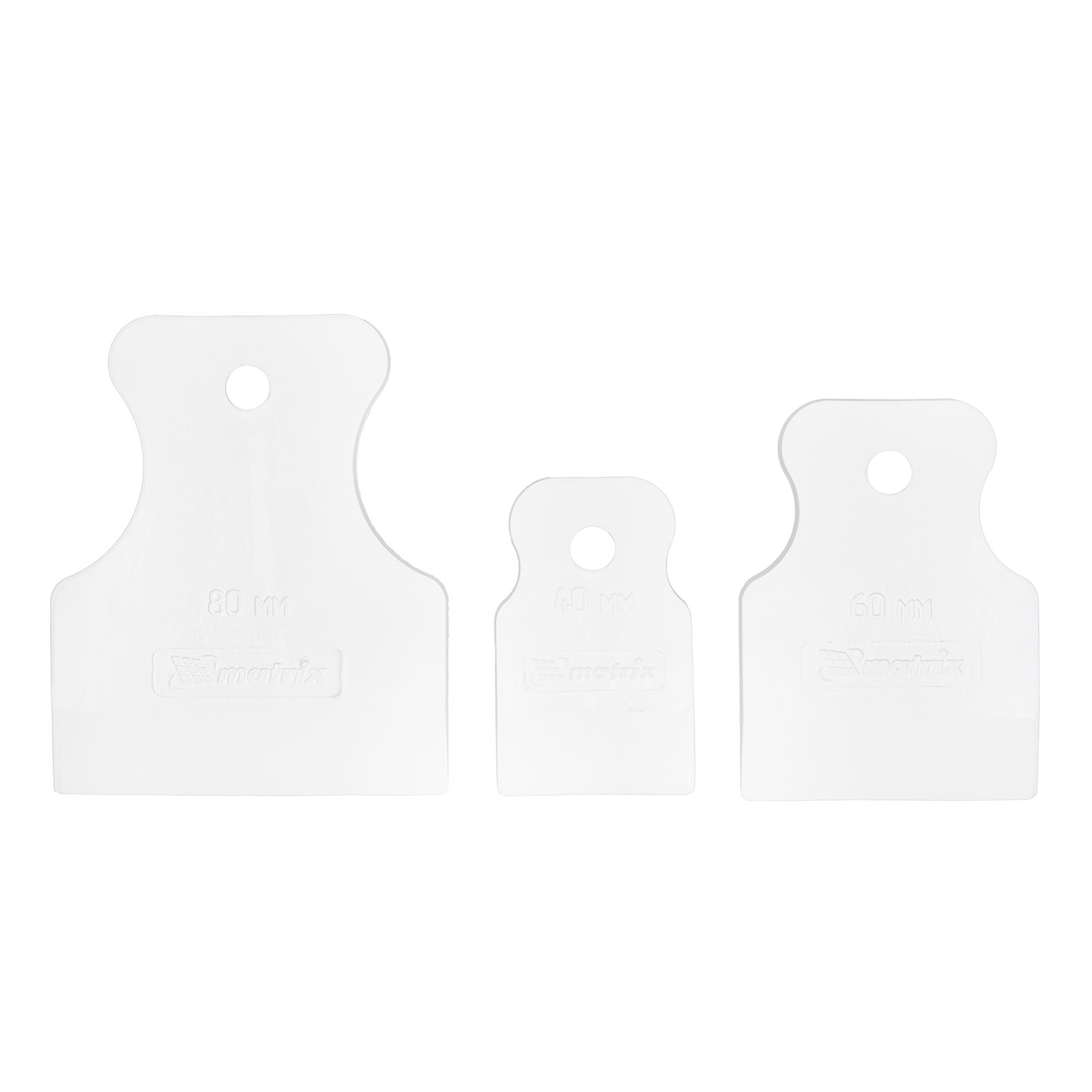 Набор шпателей 40-60-80 мм, белая резина, 3 шт Matrix