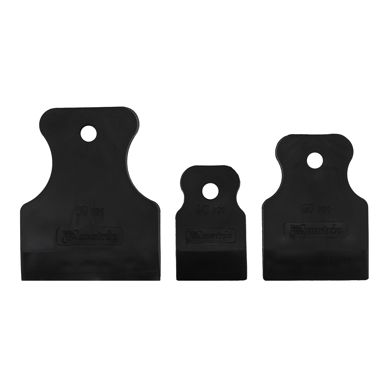 Набор шпателей 40-60-80 мм, черная резина, 3 шт Matrix