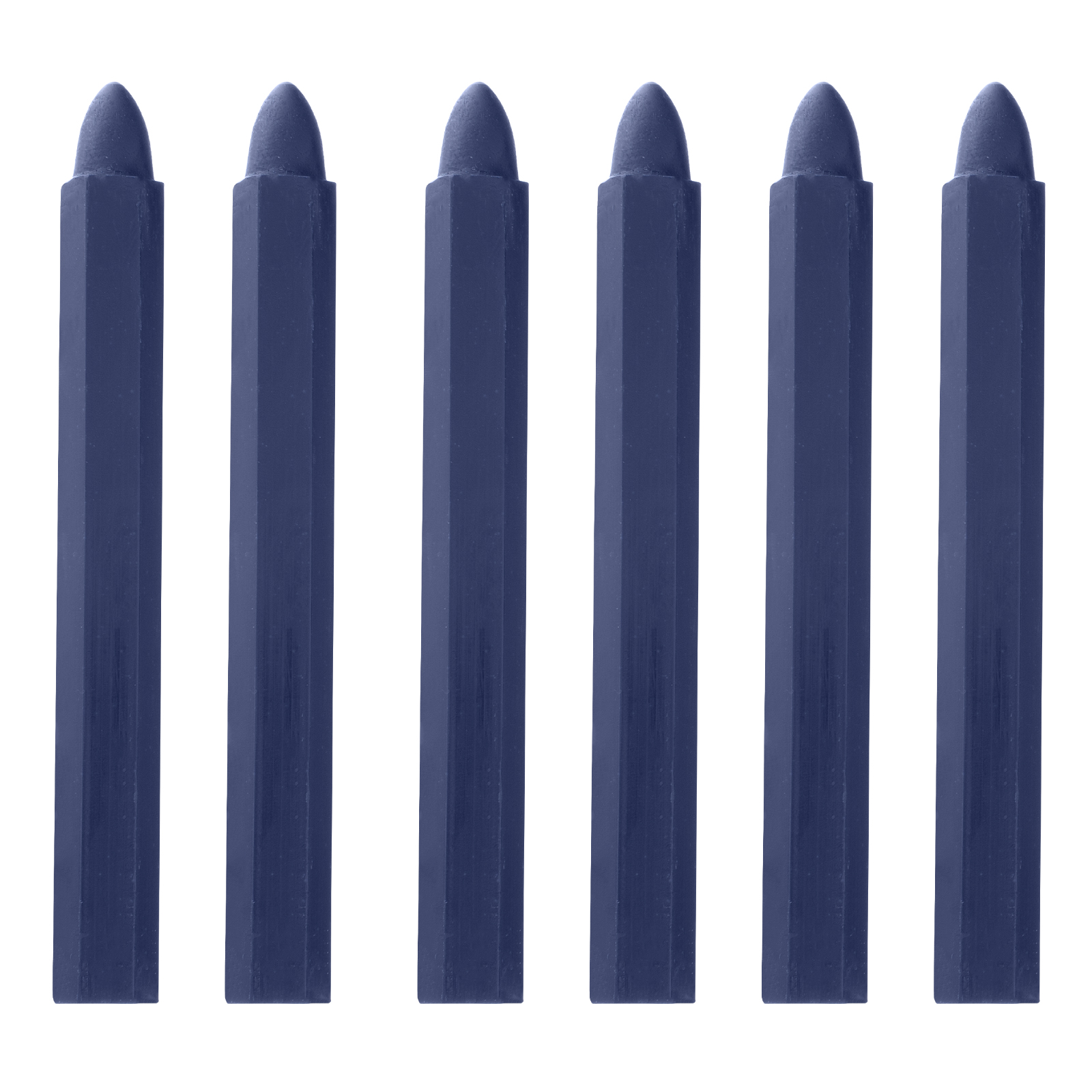 Мелки разметочные восковые синие, 120 мм, коробка 6 шт Matrix