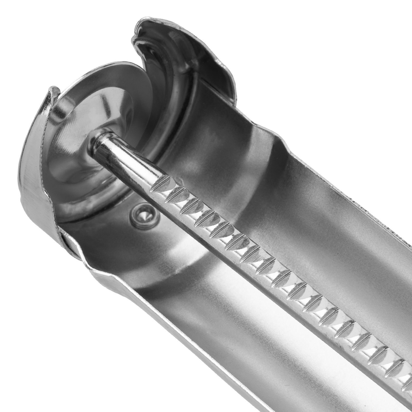 Пистолет для герметика, 310 мл, "полуоткрытый", хромированный, зубчатый шток 7 мм Matrix