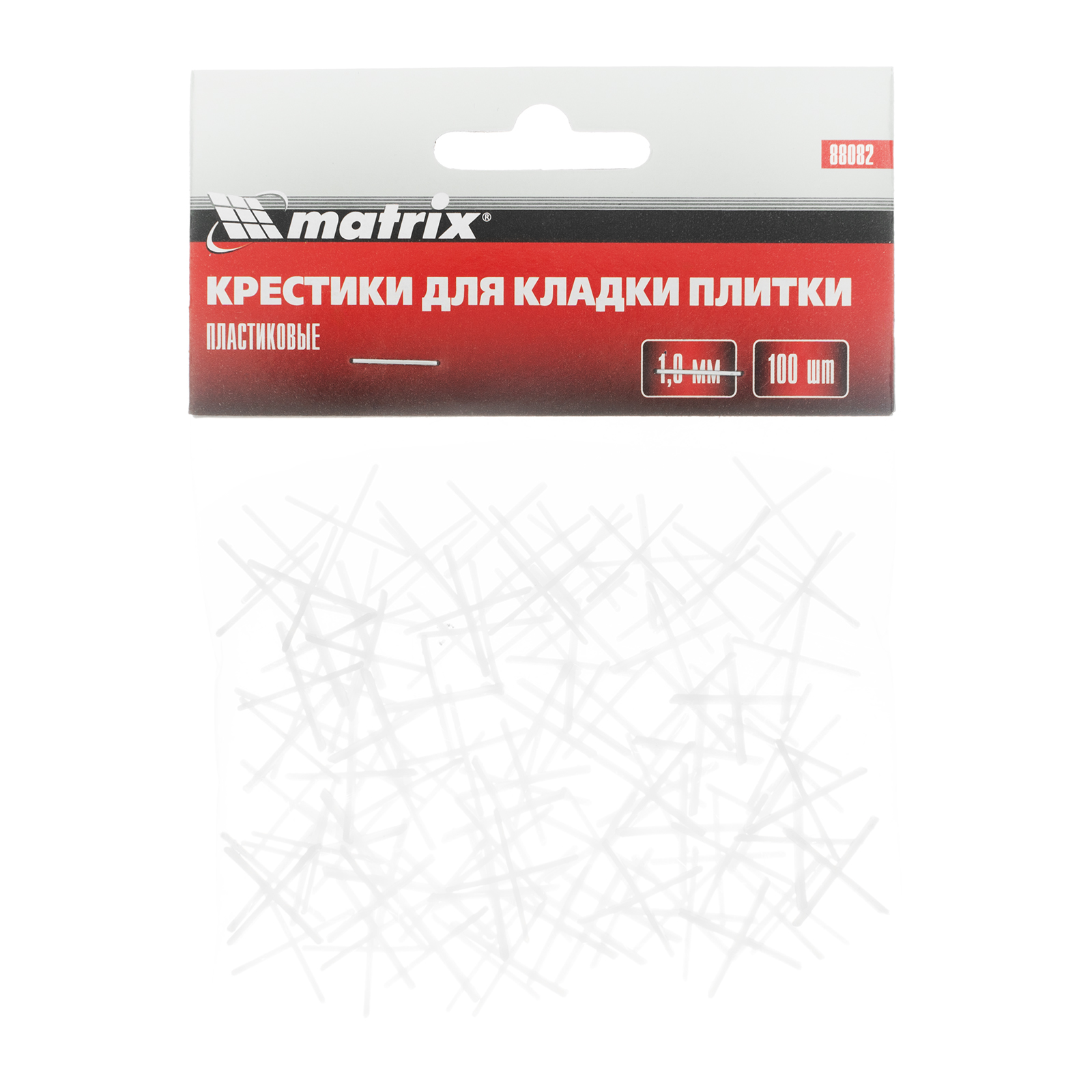 Крестики, 1.0 мм, для кладки плитки, 100 шт Matrix