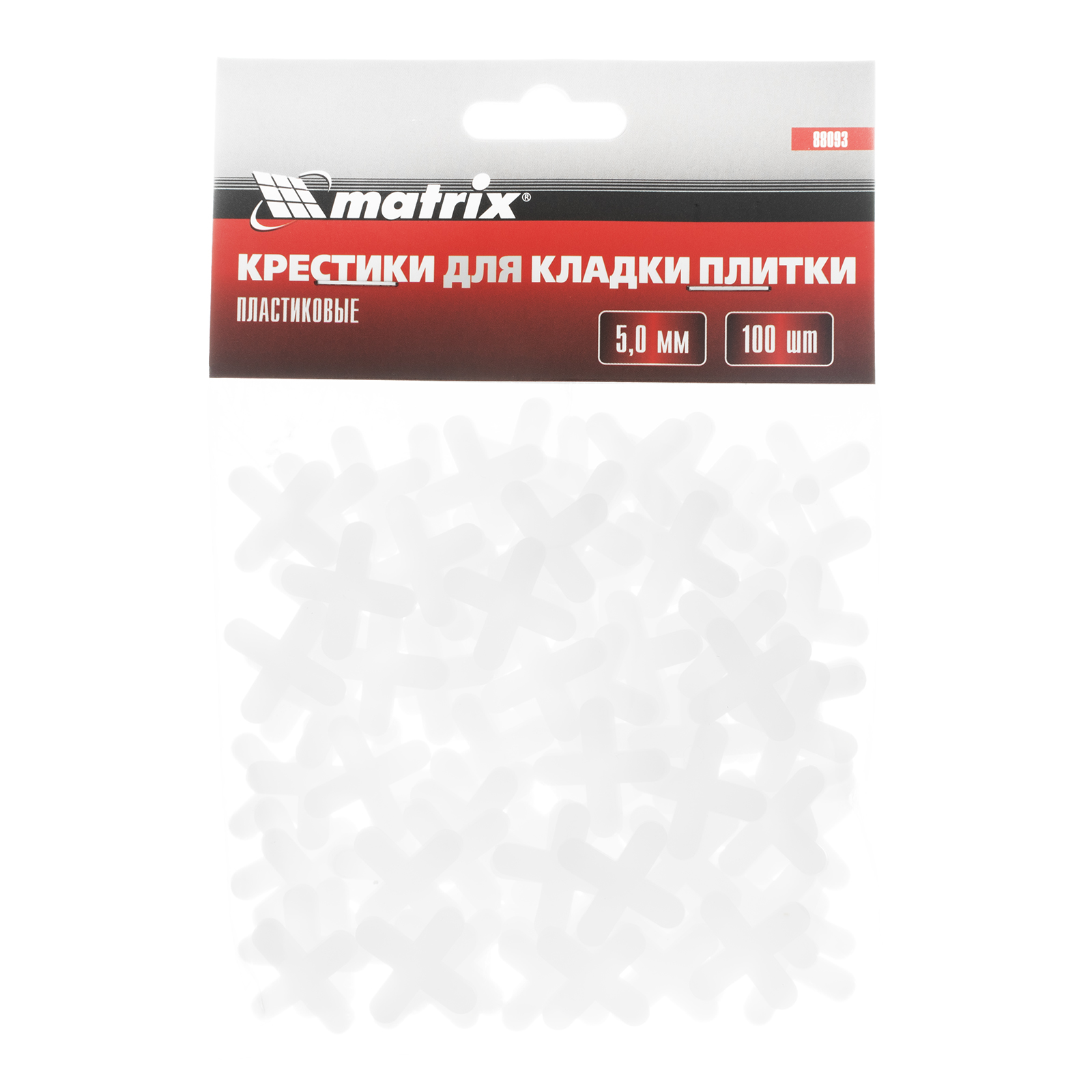Крестики, 5.0 мм, для кладки плитки, 100 шт Matrix