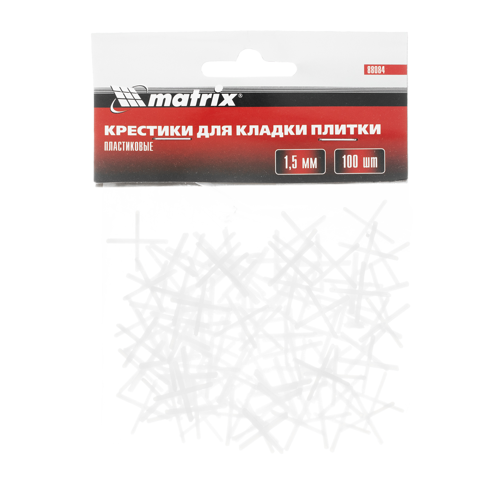 Крестики, 1.5 мм, для кладки плитки, 100 шт Matrix