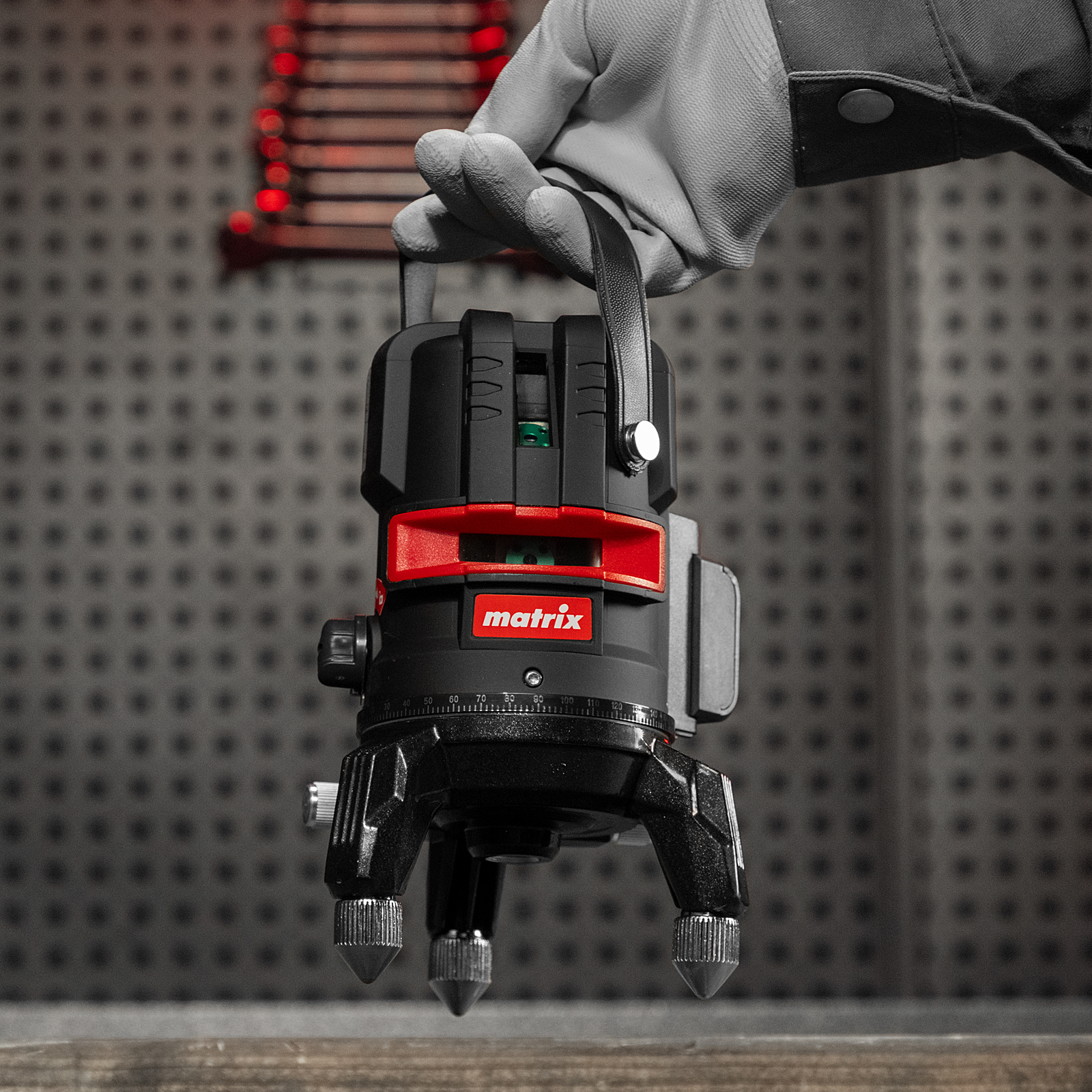 Лазерный уровень ML 06 Green, 30 м, 520 нм, аккумулятор Li 2800 мАч, резьба 5/8" Matrix