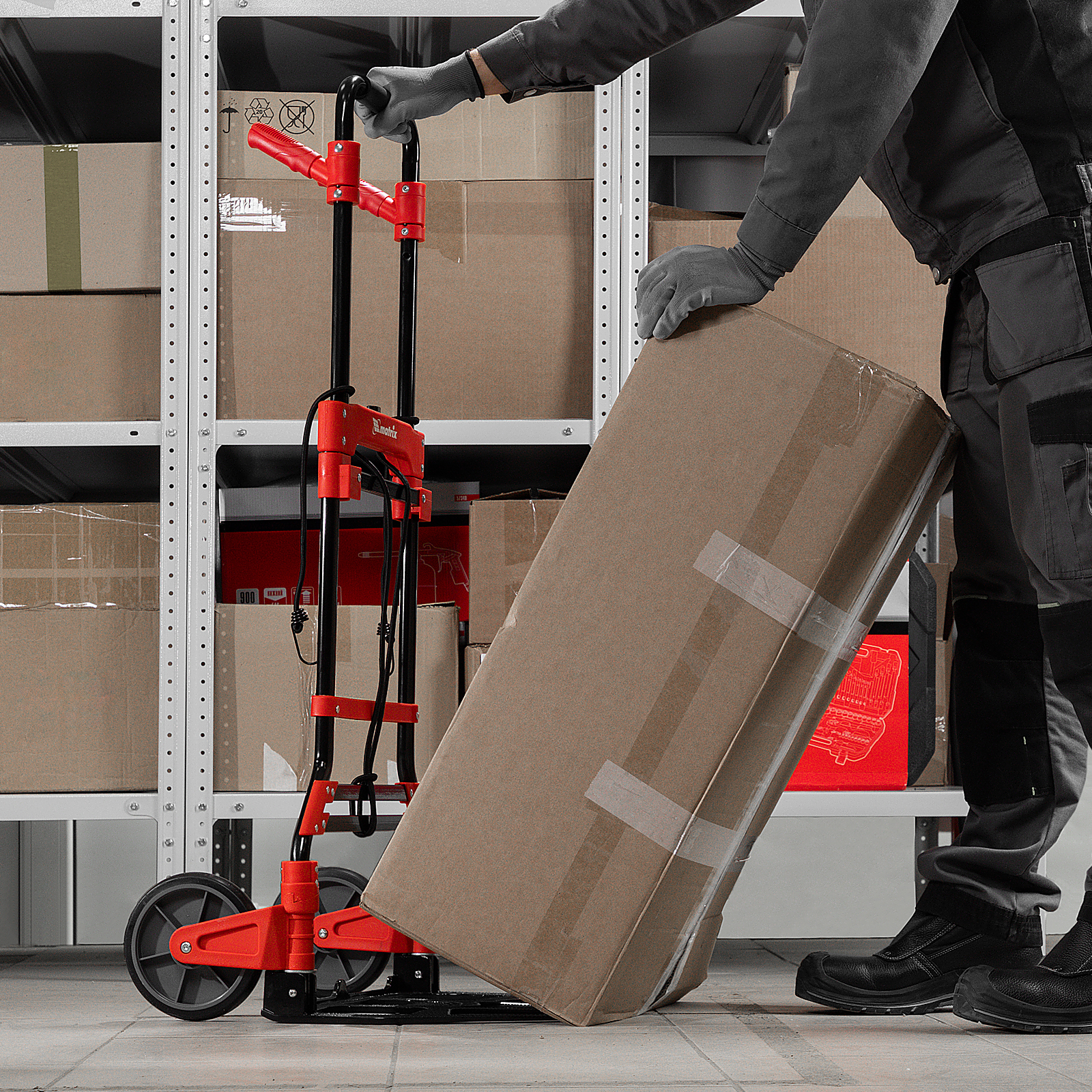 Тележка хозяйственная, складная, 2 колесная, грузоподъемность 150 кг Matrix