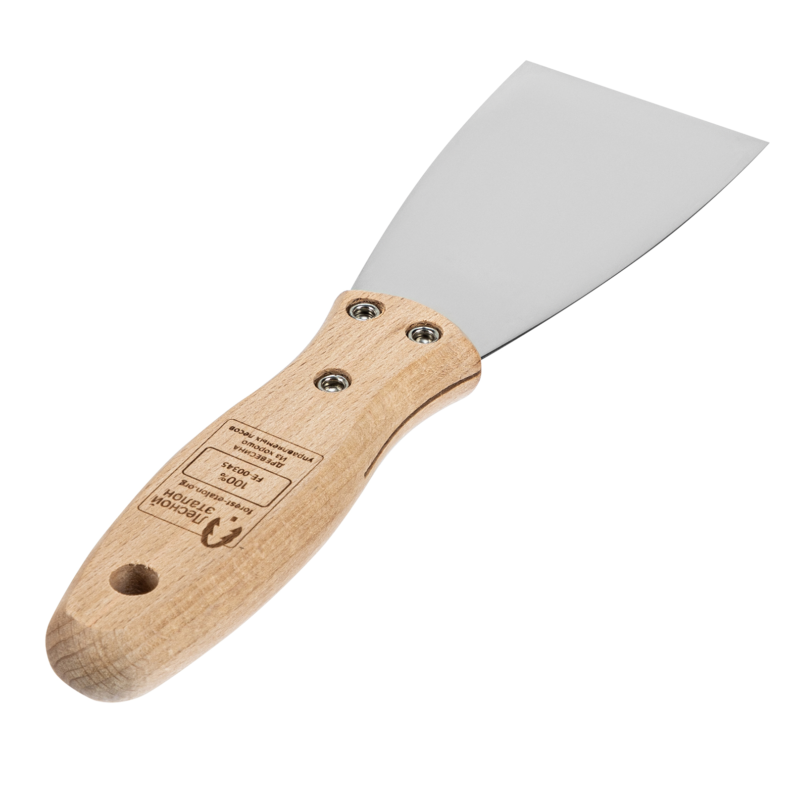 Шпательная лопатка из нержавеющей стали, 60 мм, буковая рукоятка, EFP Matrix