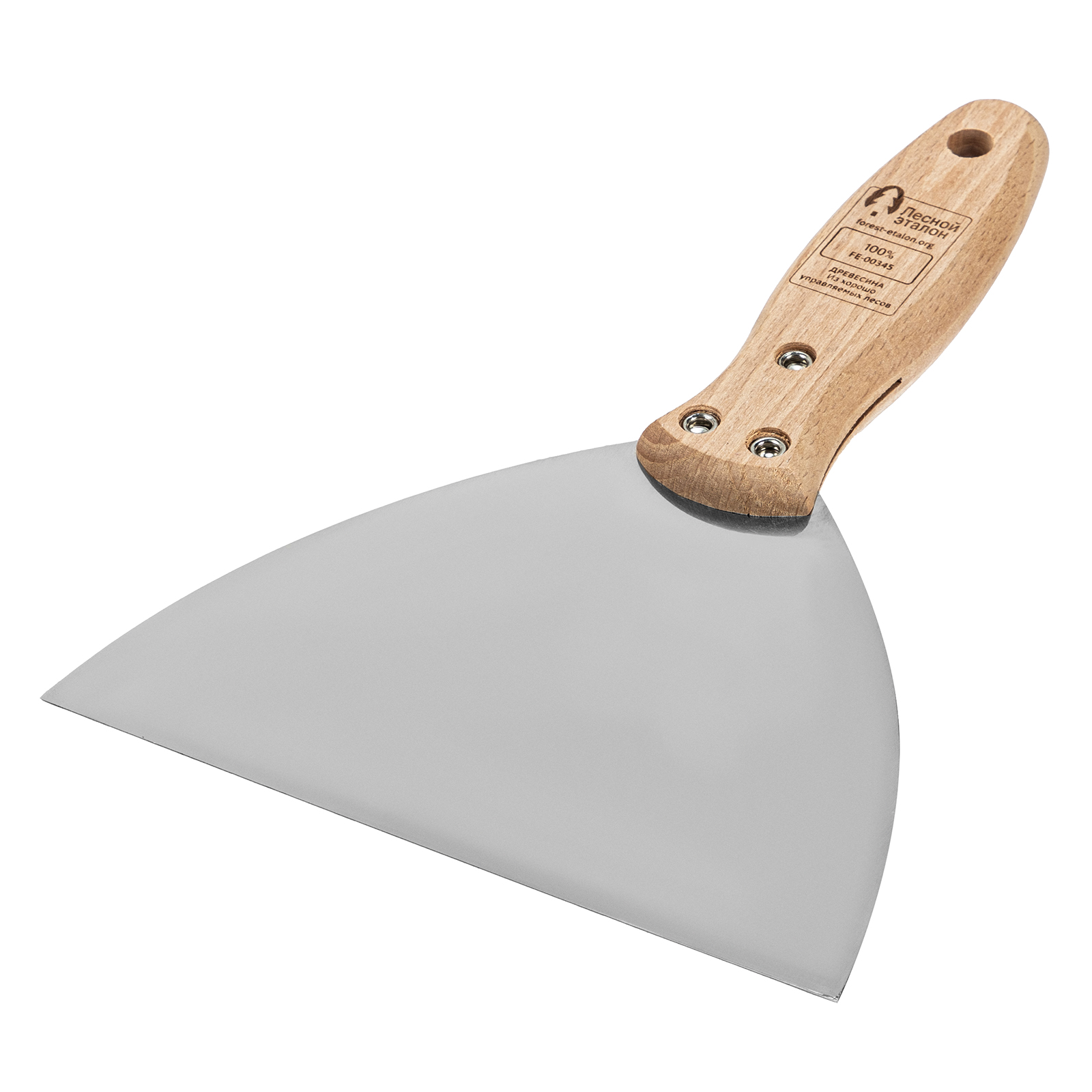 Шпательная лопатка из нержавеющей стали, 150 мм, буковая рукоятка, EFP Matrix