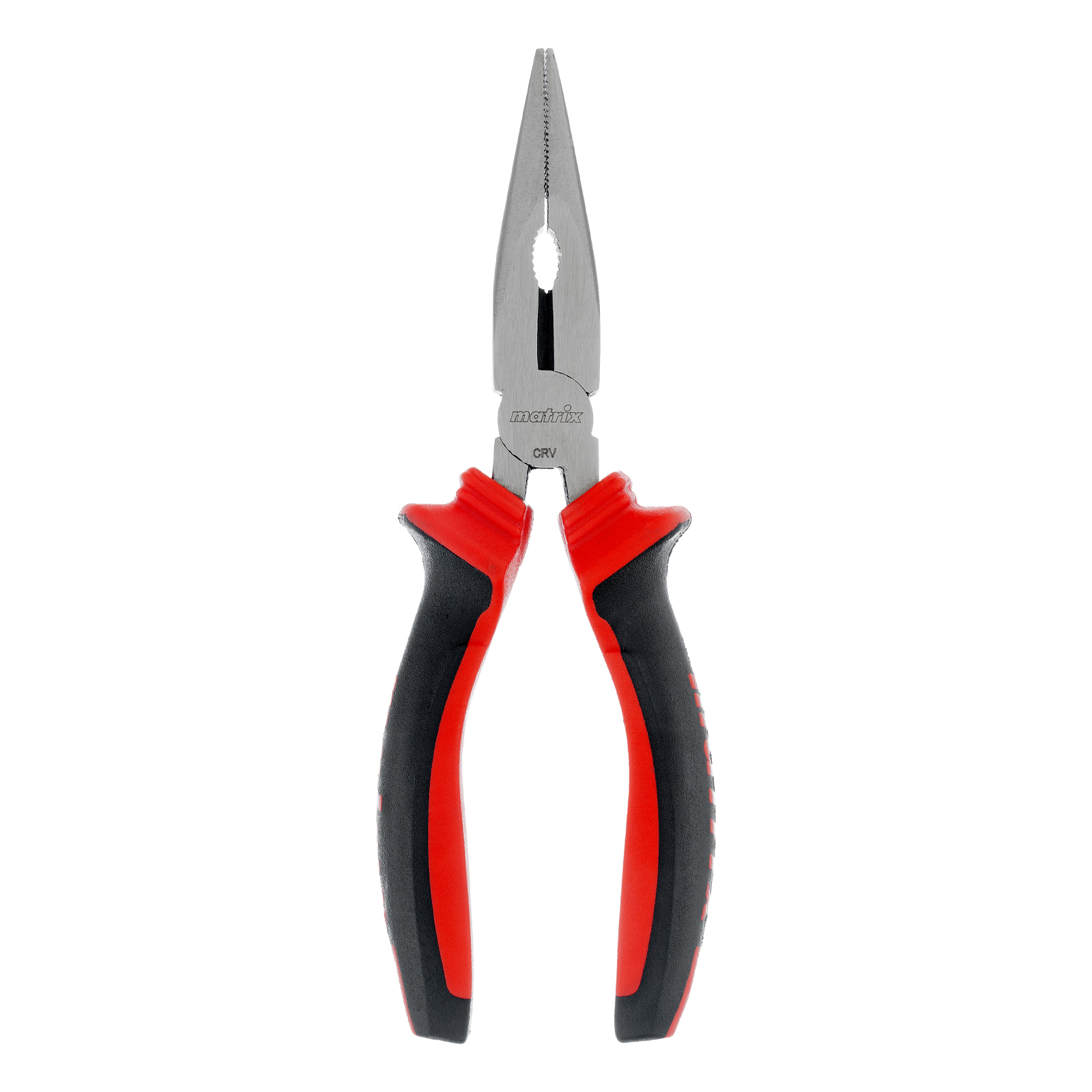 Длинногубцы прямые, 160 мм, хром-ванадий, двухкомпонентные рукоятки Matrix