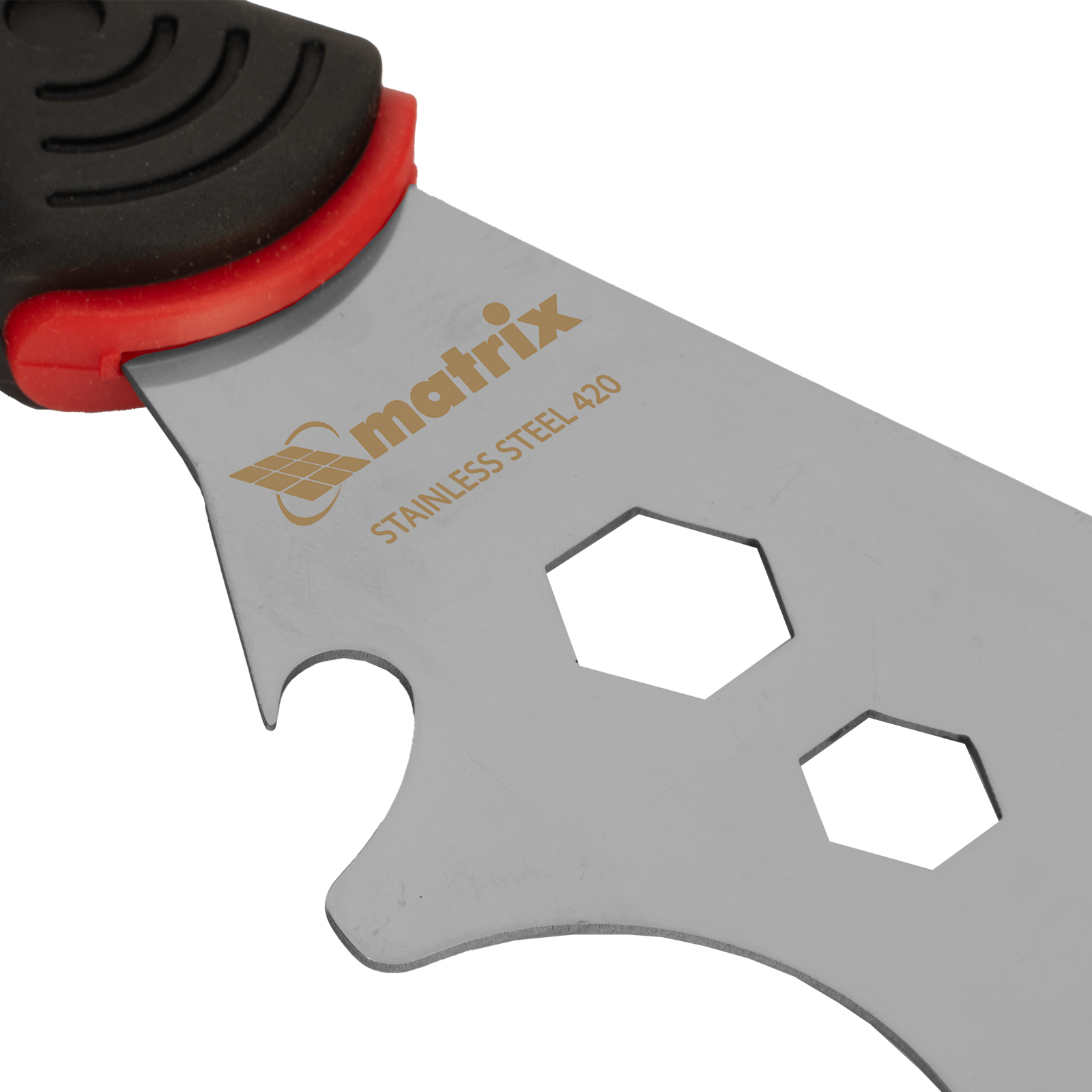 Шпатель-скребок многофункциональный 9 в 1, нержавеющая сталь, 2-компонентная рукоятка Matrix